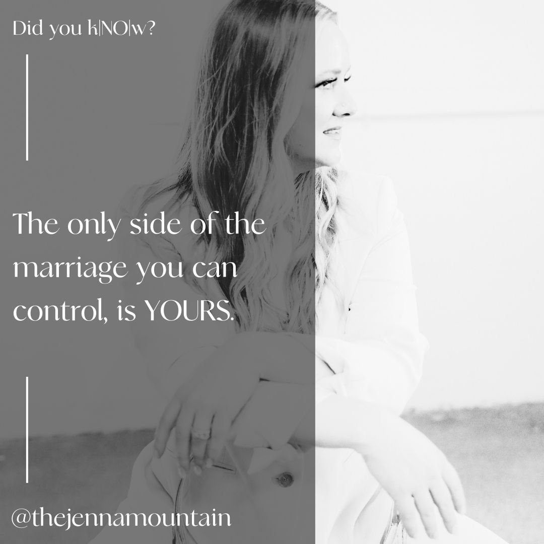 Embrace Your Influence, Not Control. Embrace the Power of Your Side.

In the beautiful complexity of the dance of marriage, there's a fundamental truth we must grasp: no matter how noble our goals or desires, we cannot control our partners. When it c