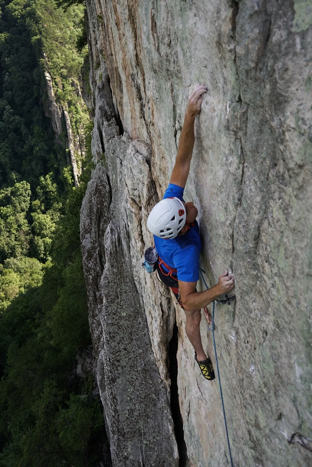 "Orion's Belt Direct Finish" 5.12- FA PG-13 (trad) Photo by Matt Guhl