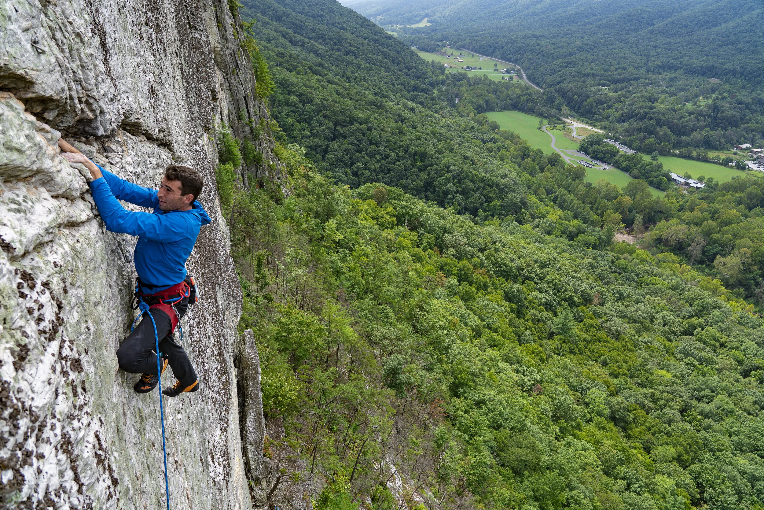 "Stuck in Time" FA 5.12- R (trad) Photo by Claire Murphy