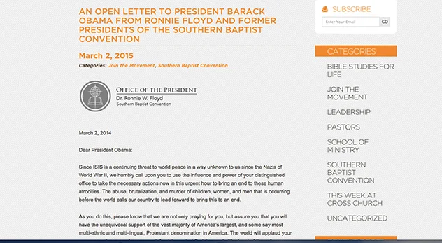 5 things missing from Southern Baptists' ISIS letter to Obama