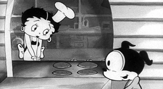 A Hebrew word expressed through a Betty Boop animation technique
