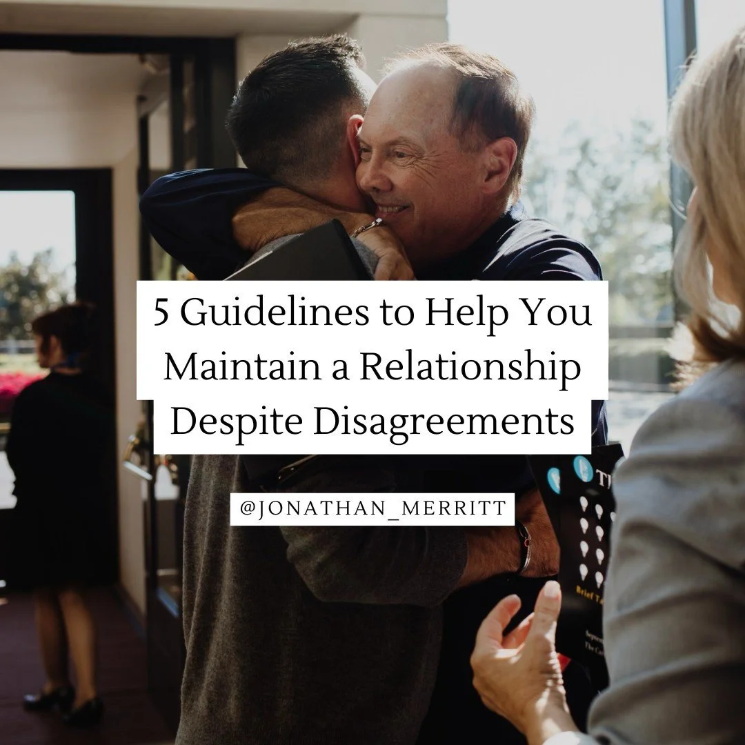 5 Guidelines to Help You Maintain a Relationship Despite Disagreements:

1. Remember that you can't police someone's beliefs about you. But you can police someone's behavior towards you.

2. It's okay to fight WITH each other in private. But only fig