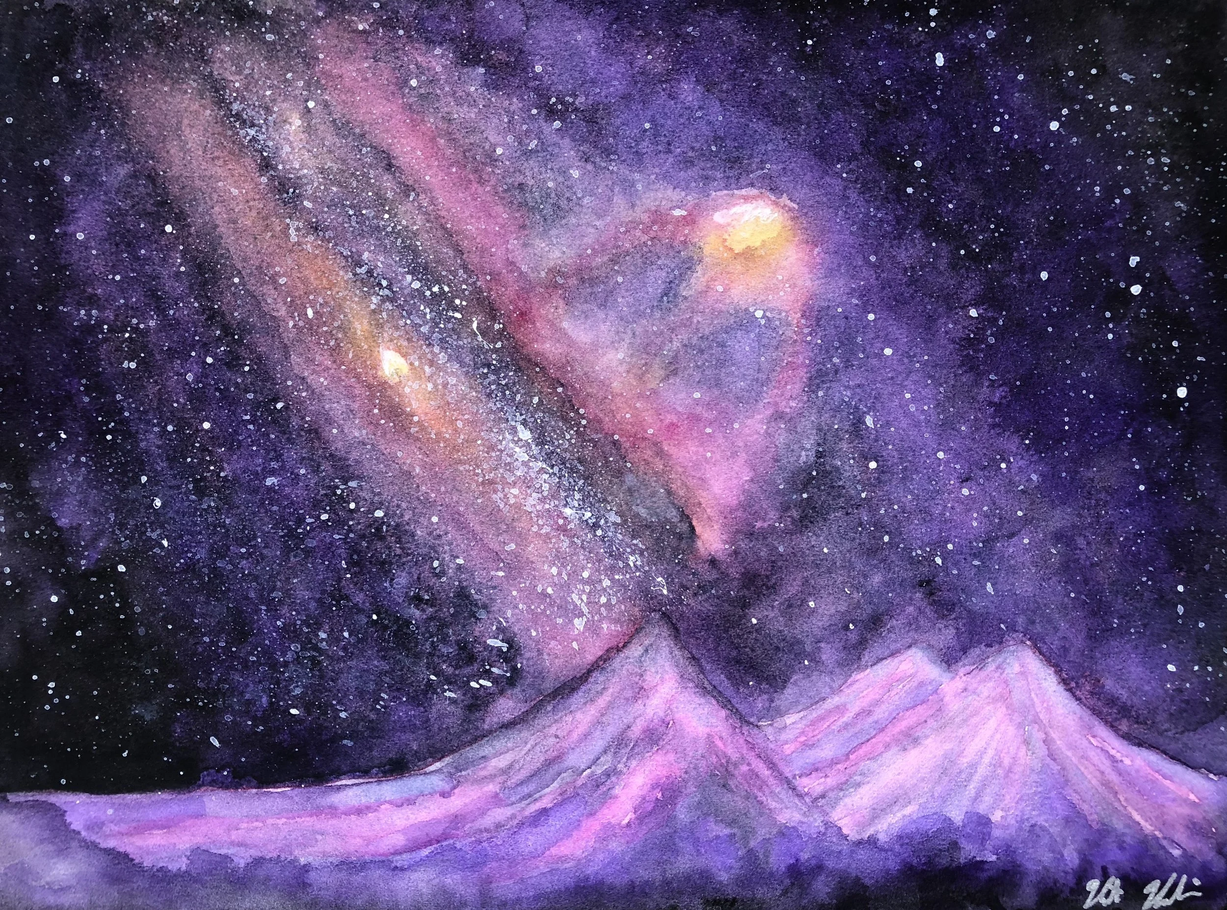 Milky Way and Mountians