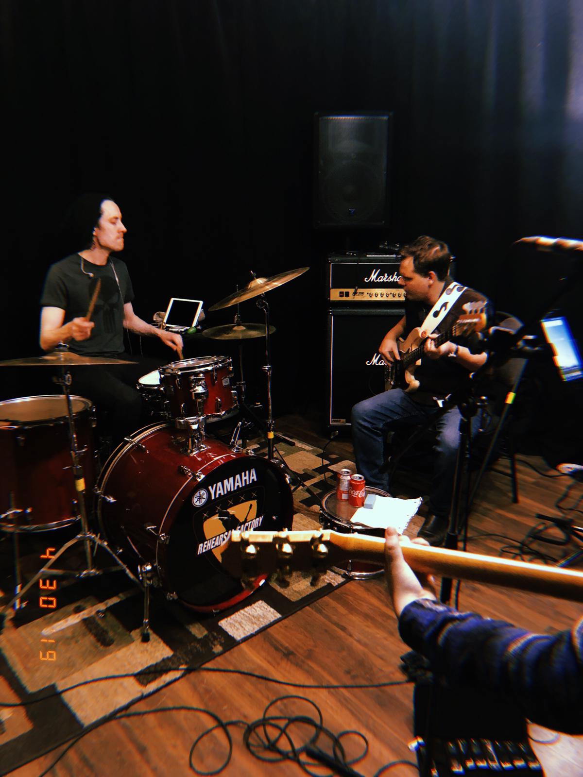 This sweet little rhythm section— Chris Lyttle (L), Tom Perry (R).