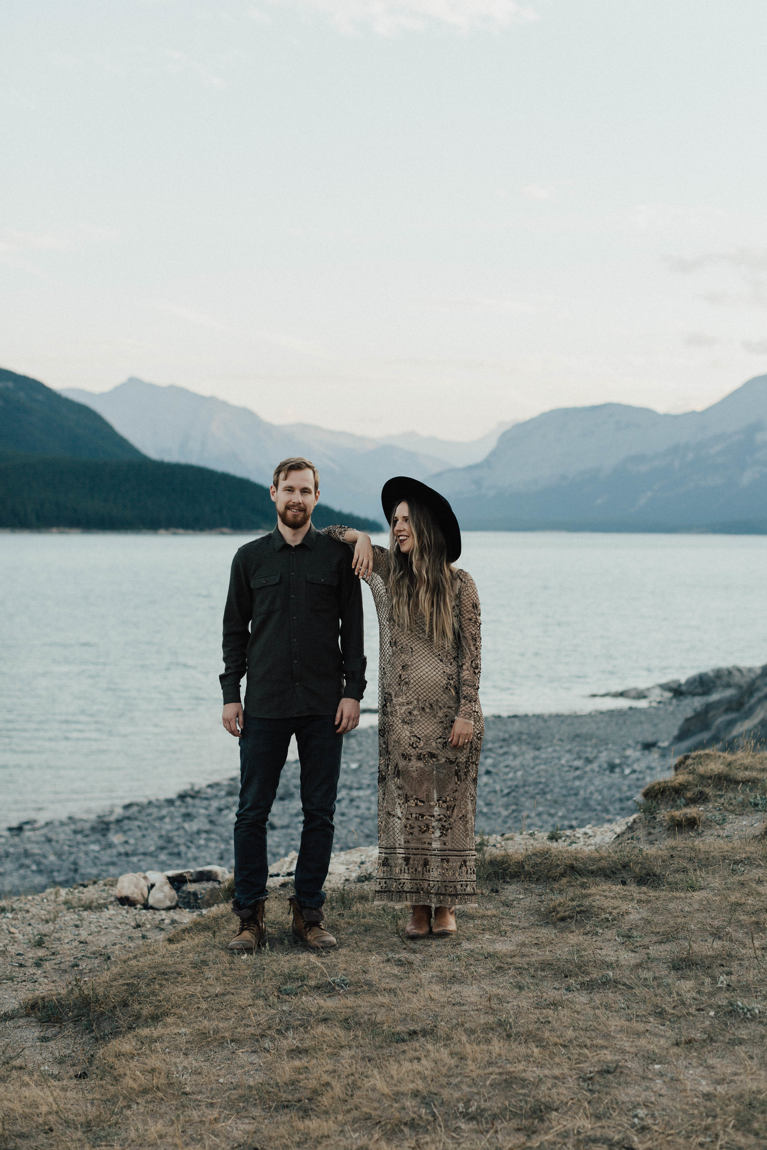 Outdoor engagement session in Banff by Michelle Larmand Photography