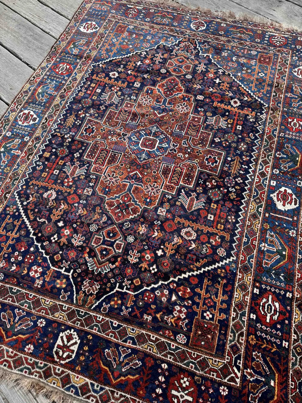 Steelman Rugs — Vintage Shiraz Qashqai Rug 7'3