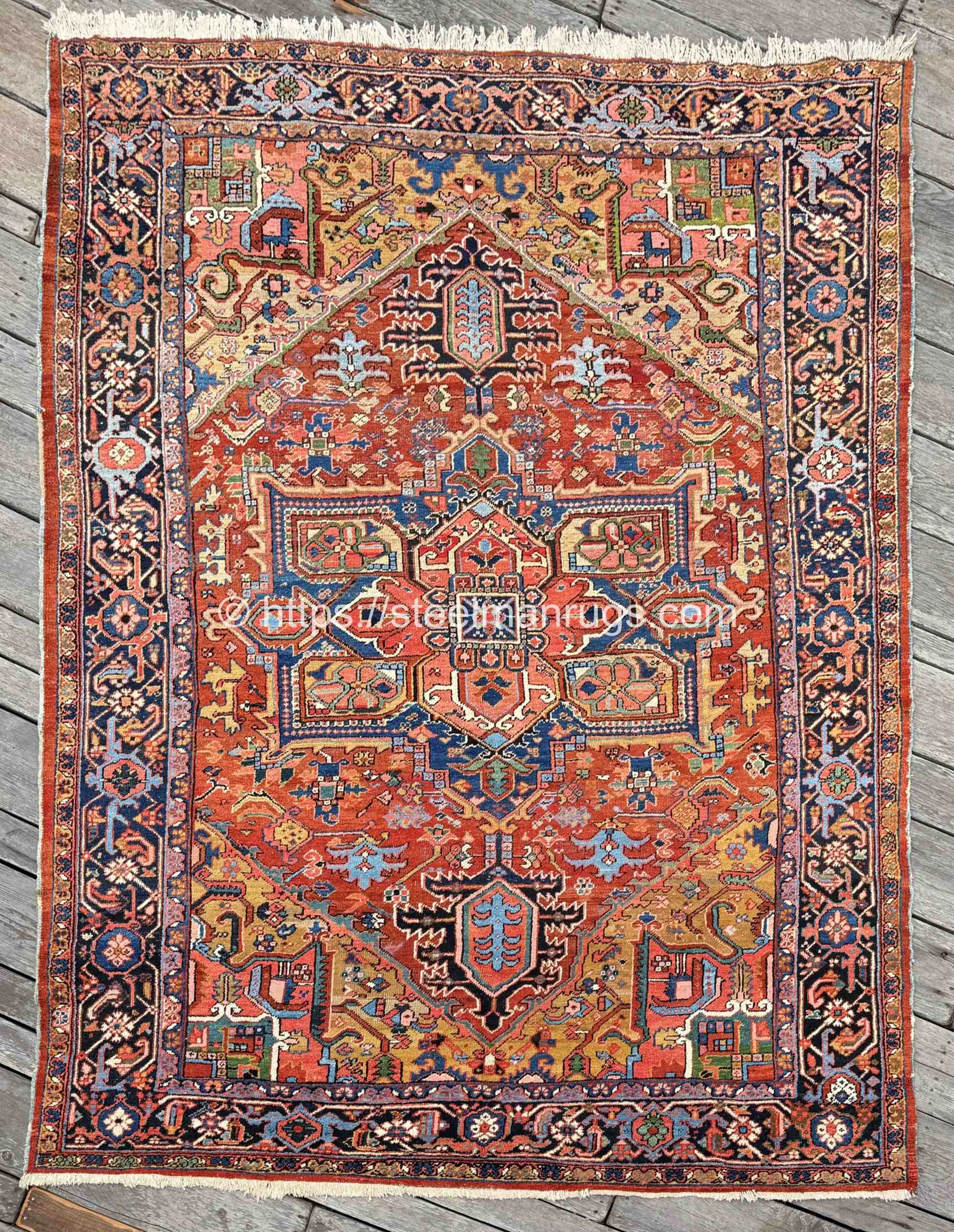 antique heriz bakshaish rug