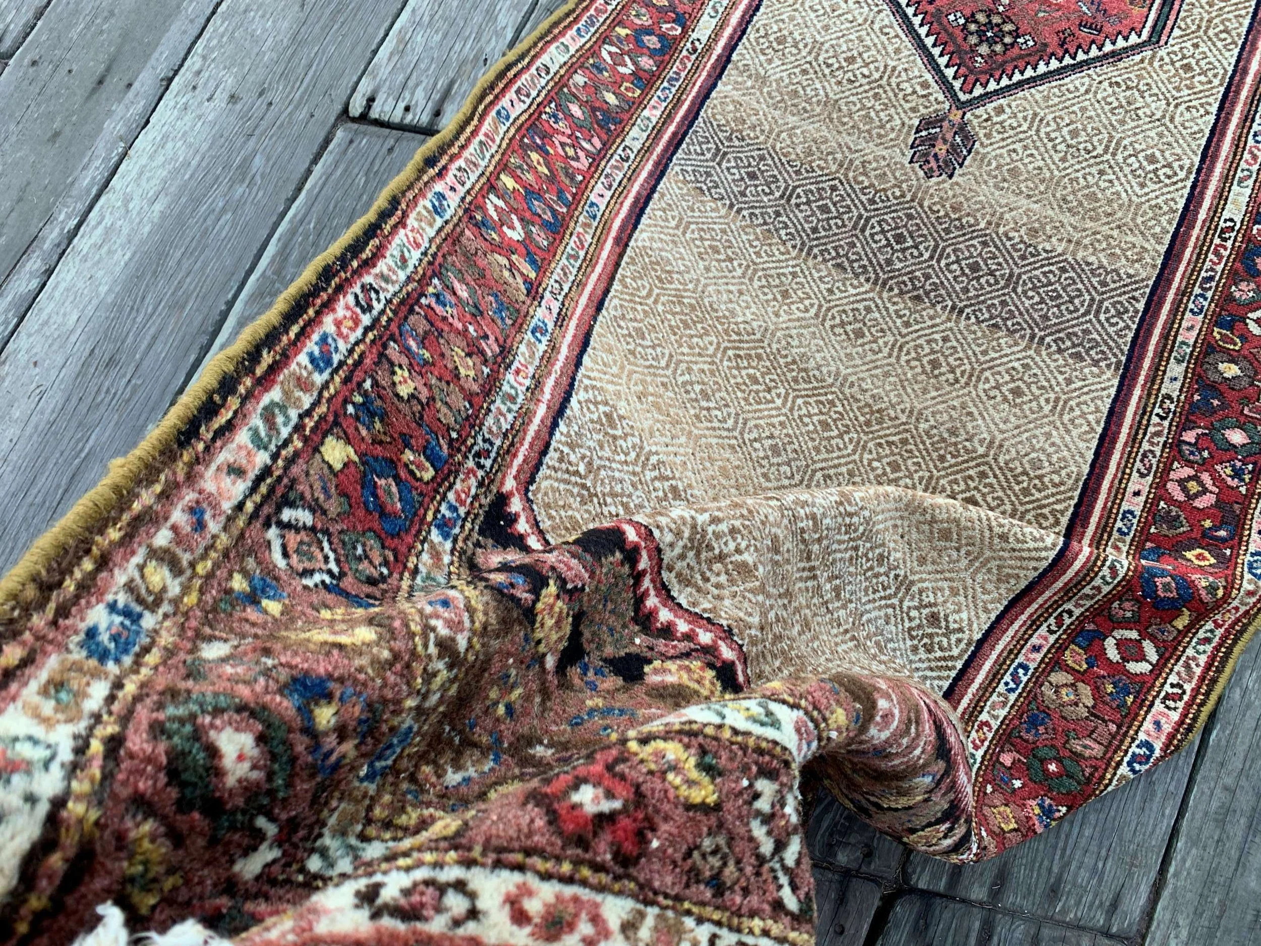 antique kolyai kurdish runner rug