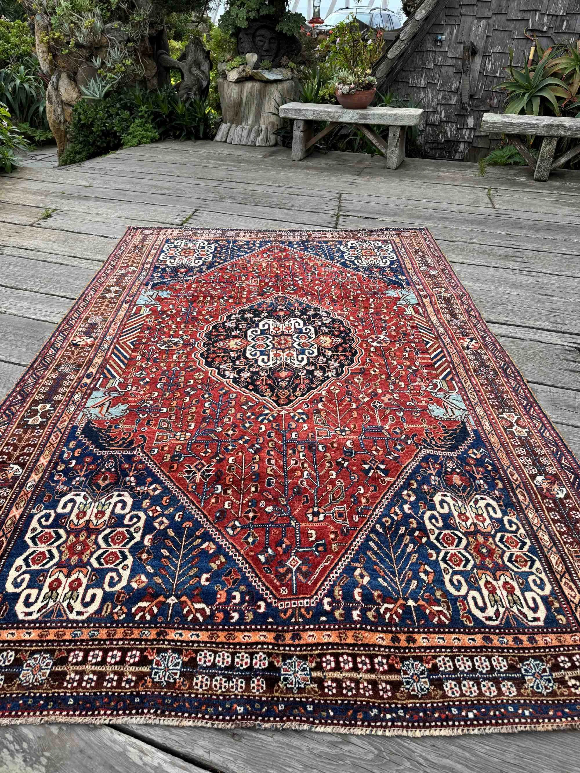 antique qashqai rugs