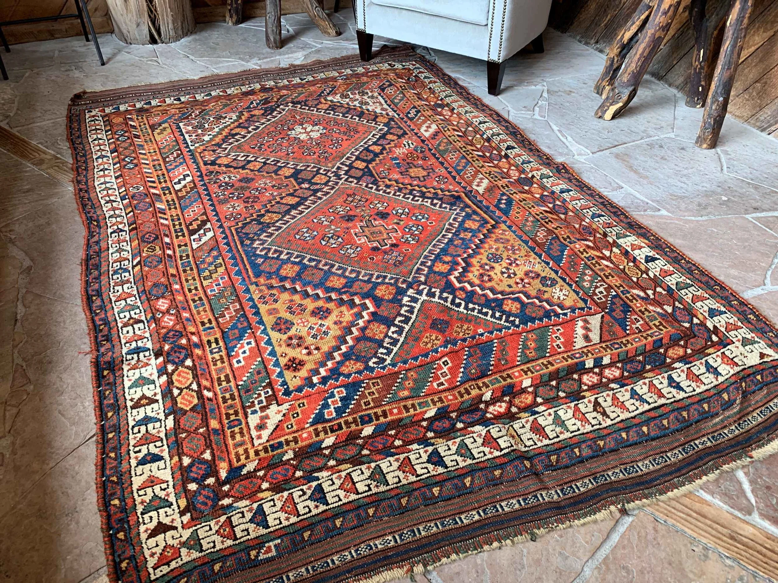 Iranian tribal rug 大判 Gabbeh Tribal Rug TAN80012054 Iran - NW Rugs & Furniture
