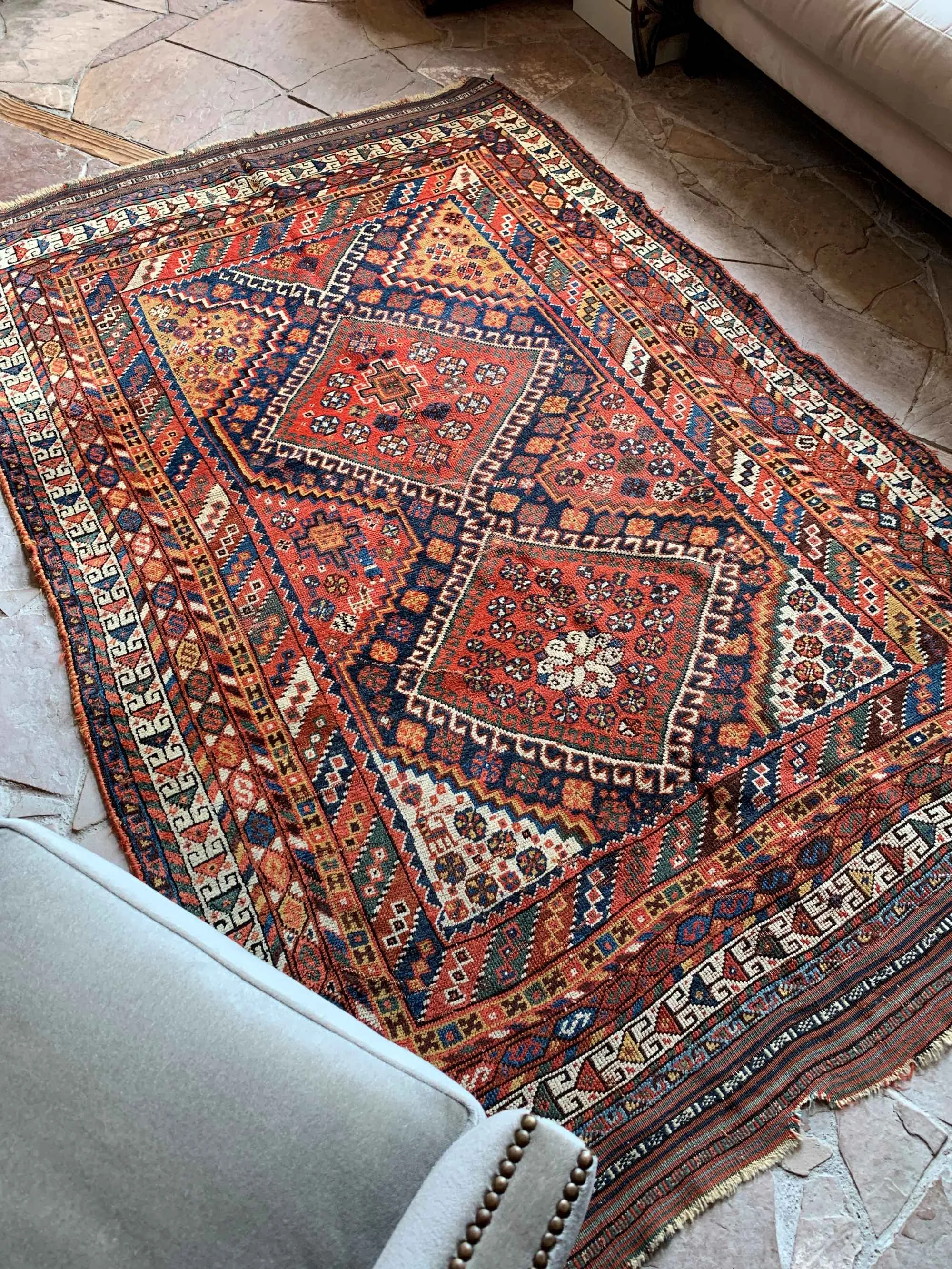 Steelman Rugs — Antique Afshar Tribal Rug 5'0