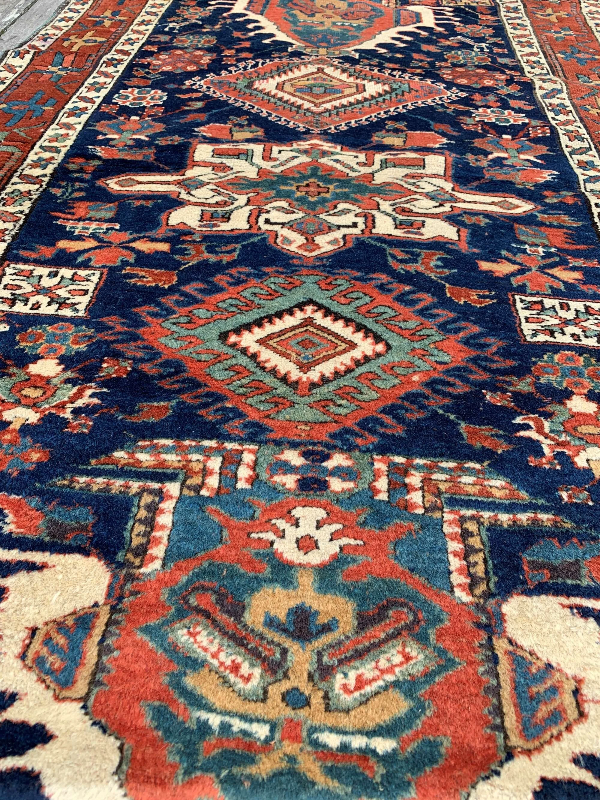 persian runners kitchen blue