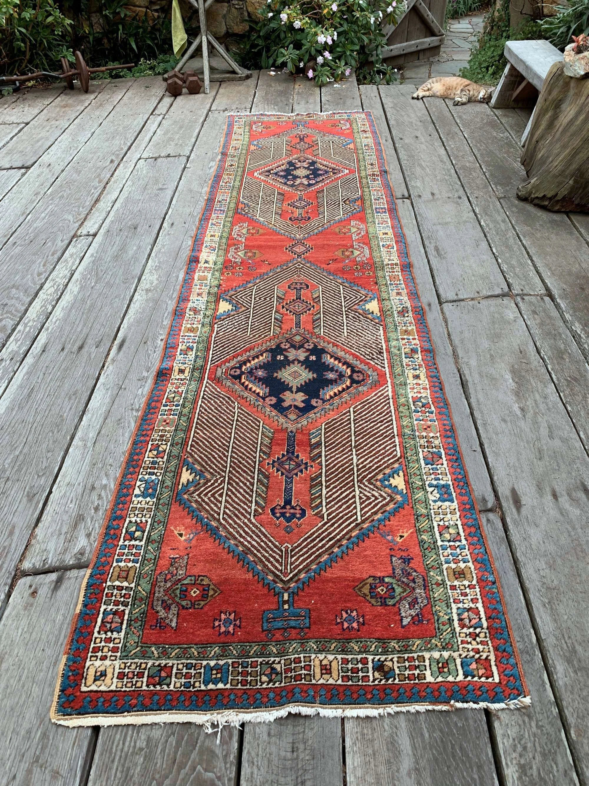 persian runner rug geometric tribal