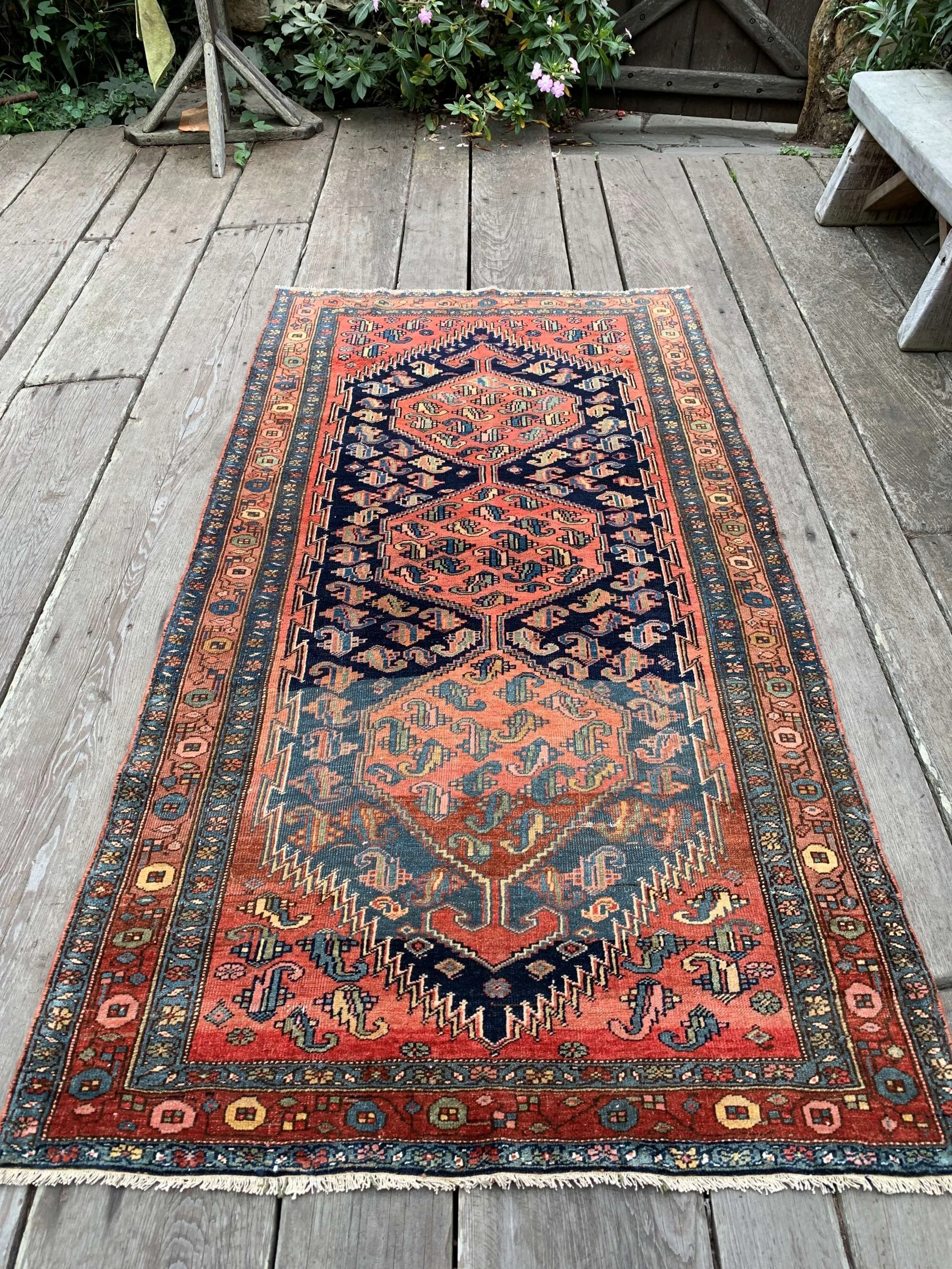 vintage persian tribal rugs blue