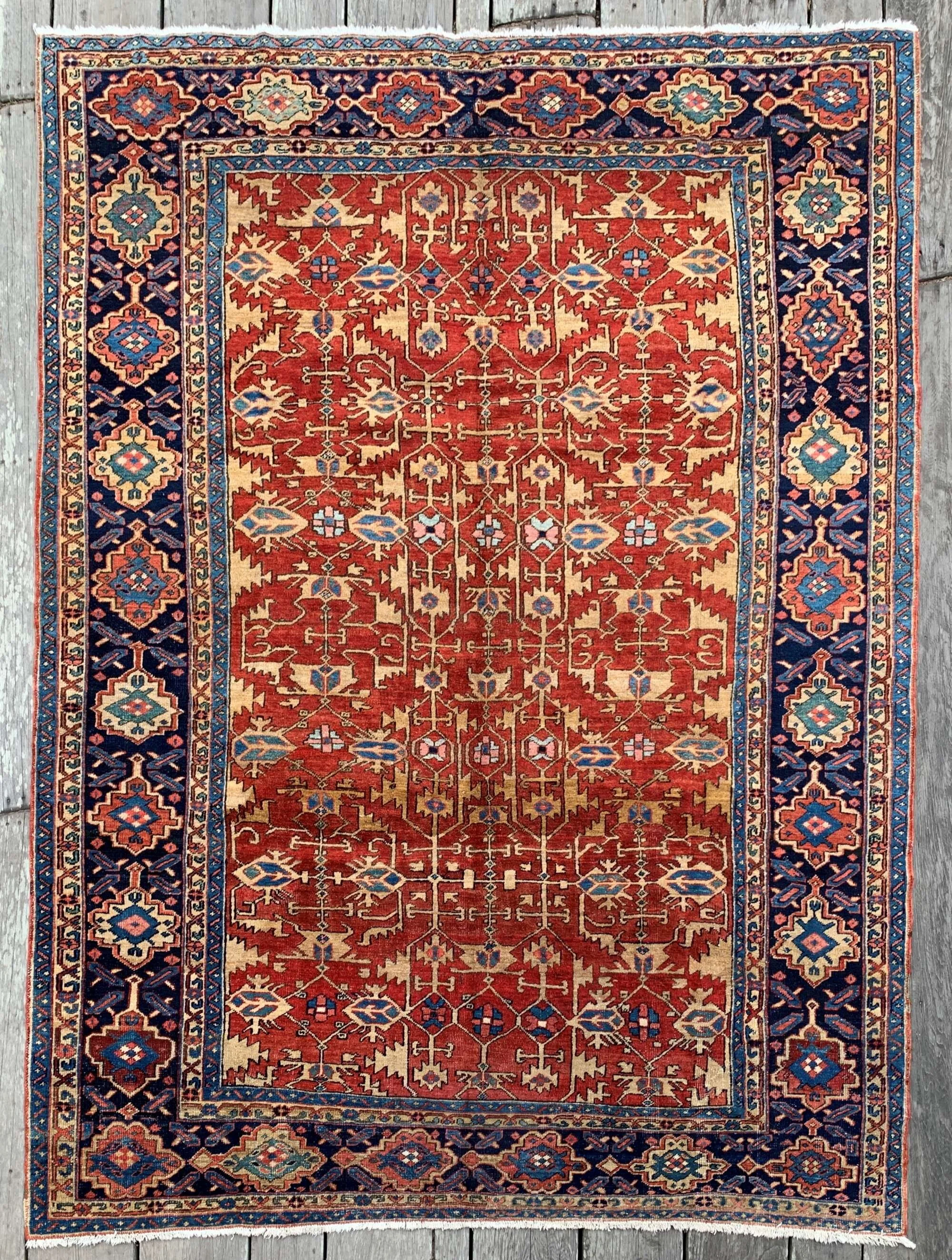 antique heriz bakshaish rug