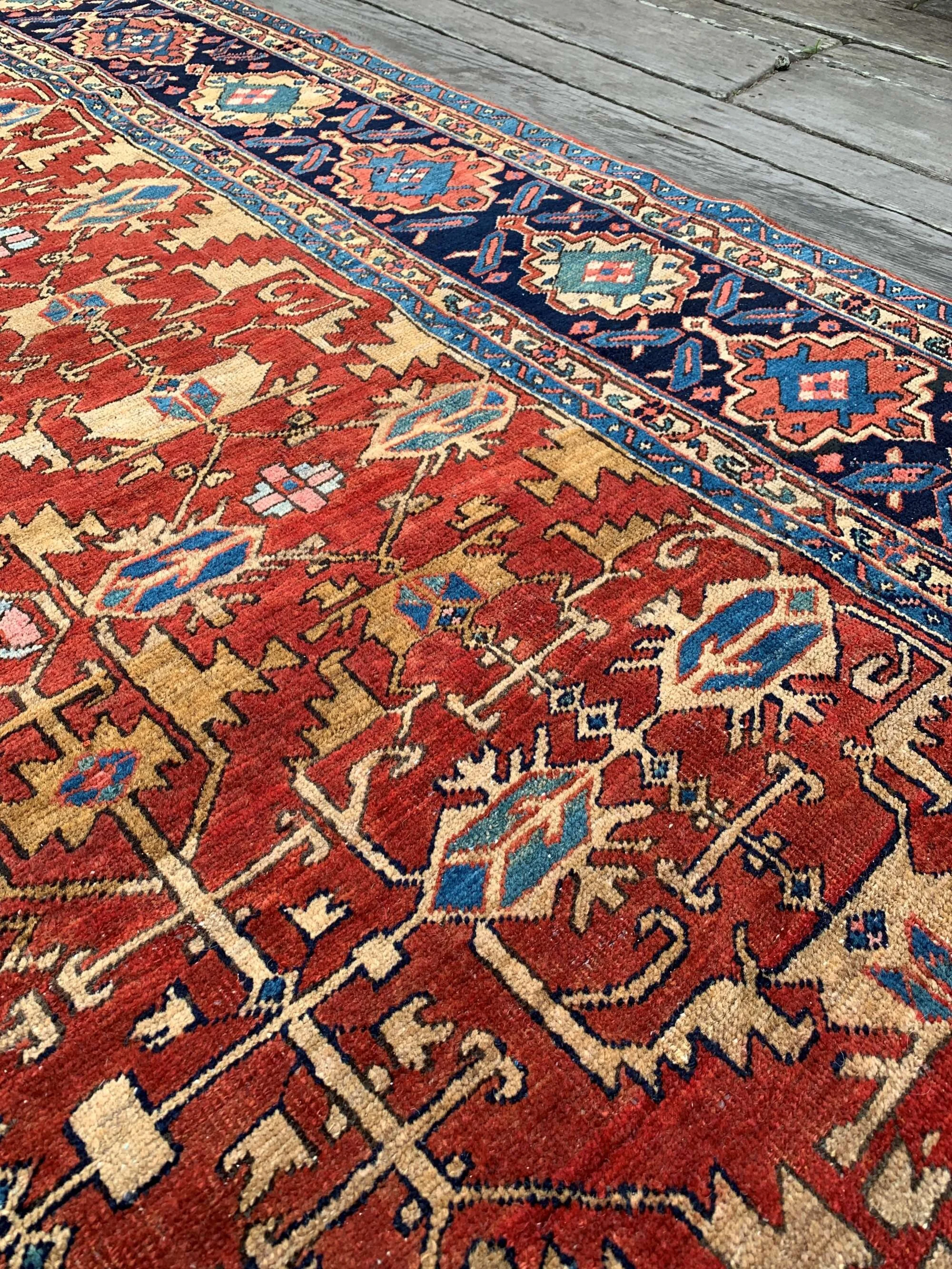 antique rugs burnt orange