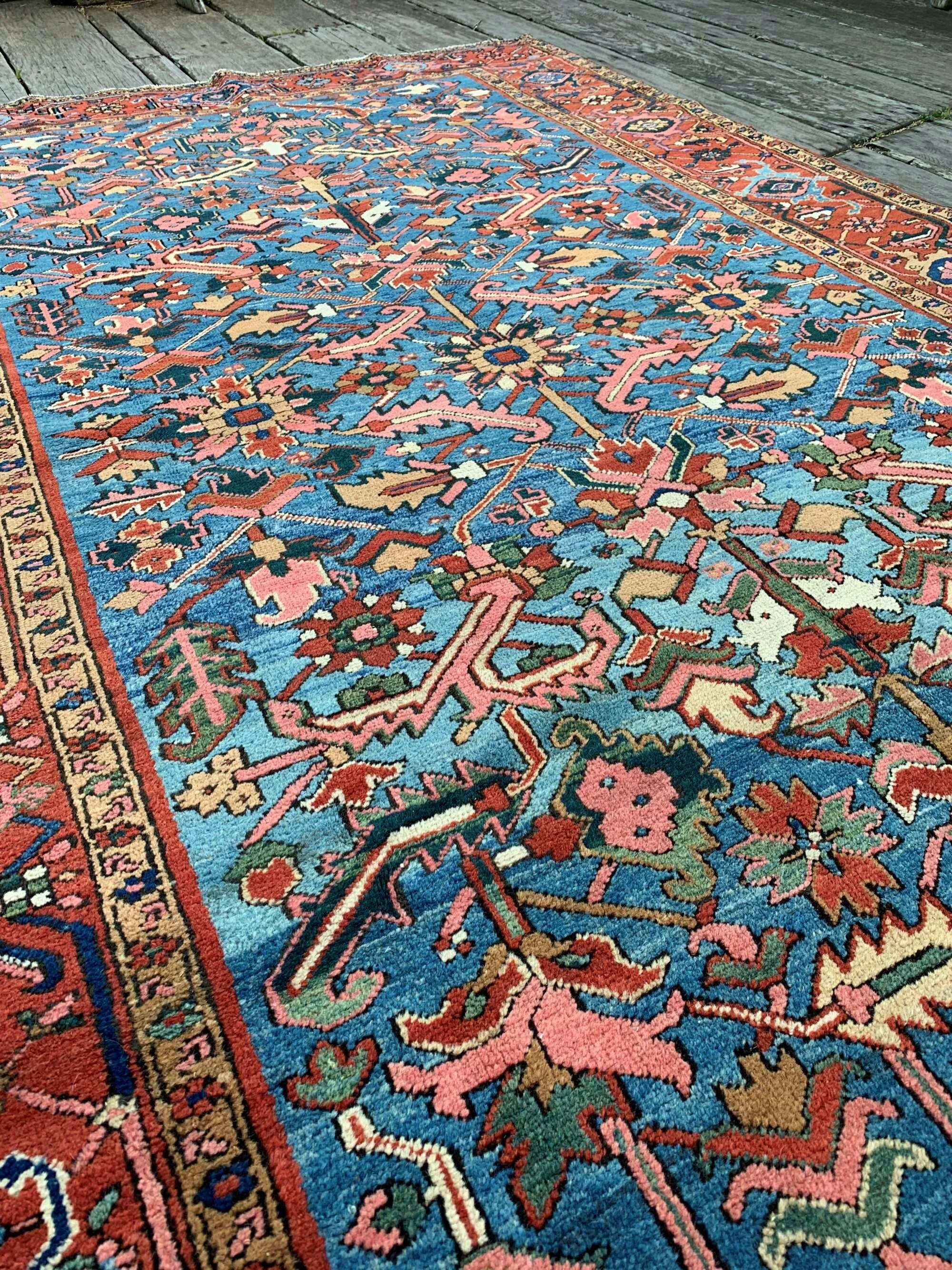 blue heriz rugs