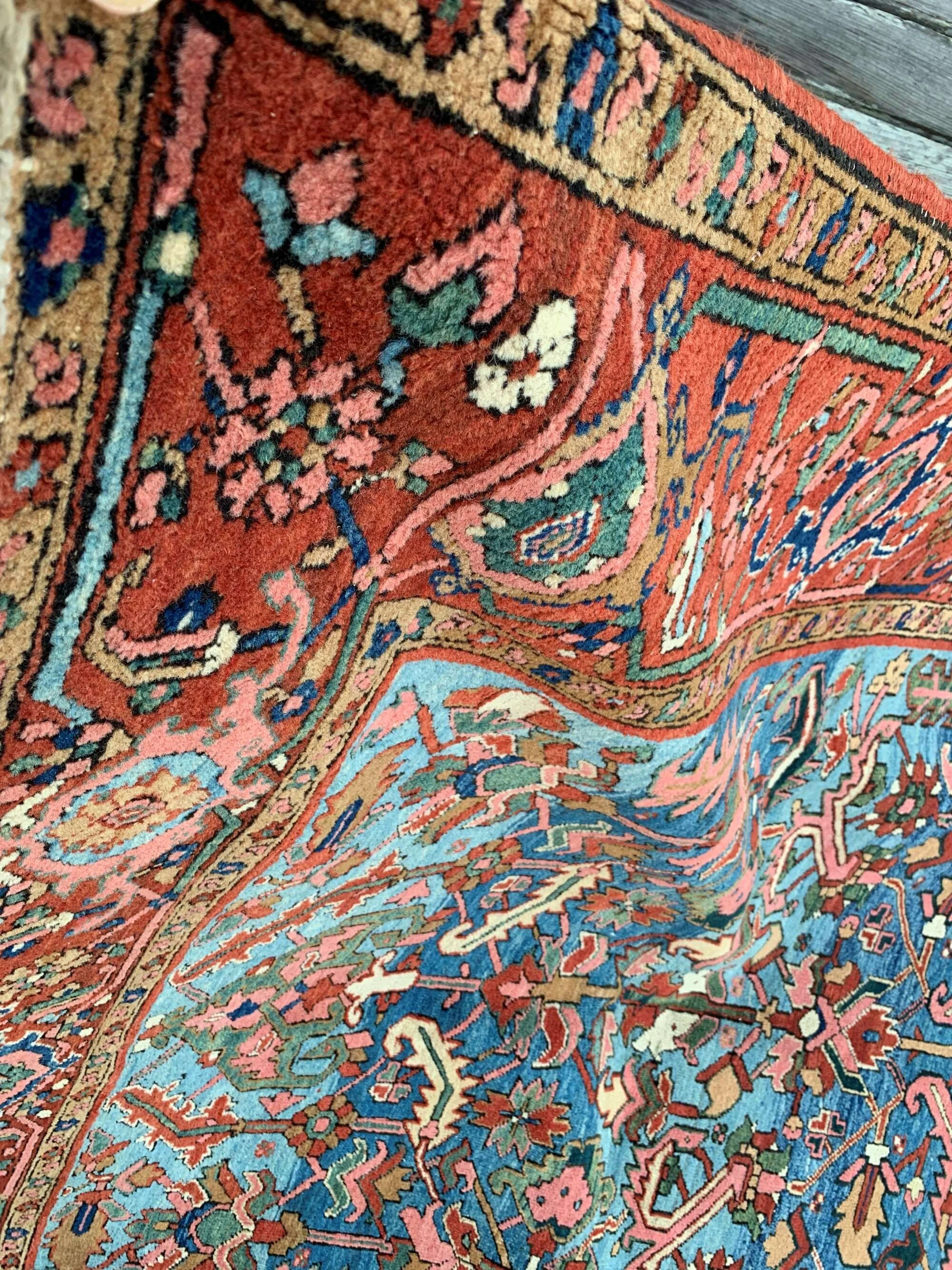antique heriz rugs all over