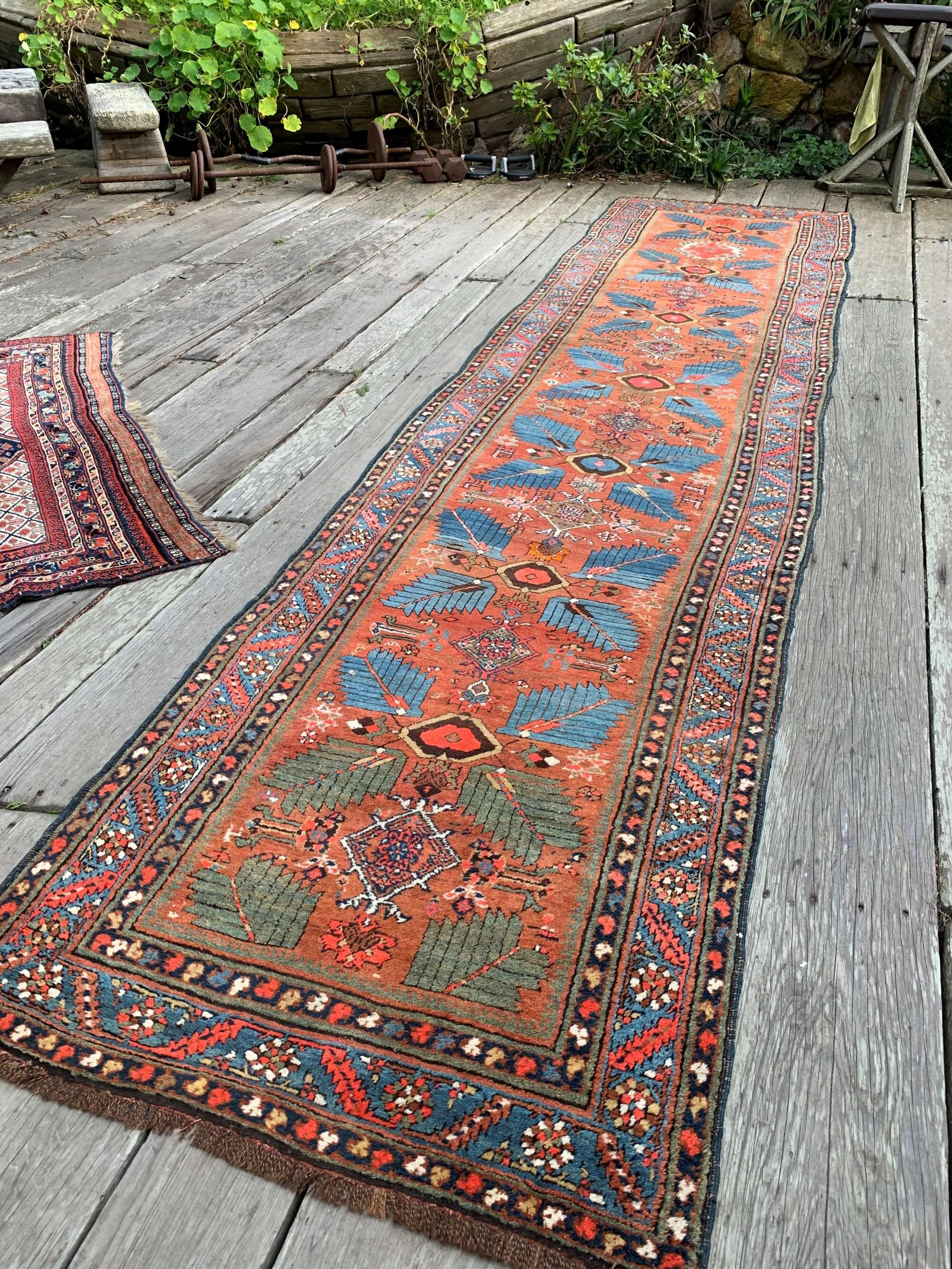 antique runners burnt orange