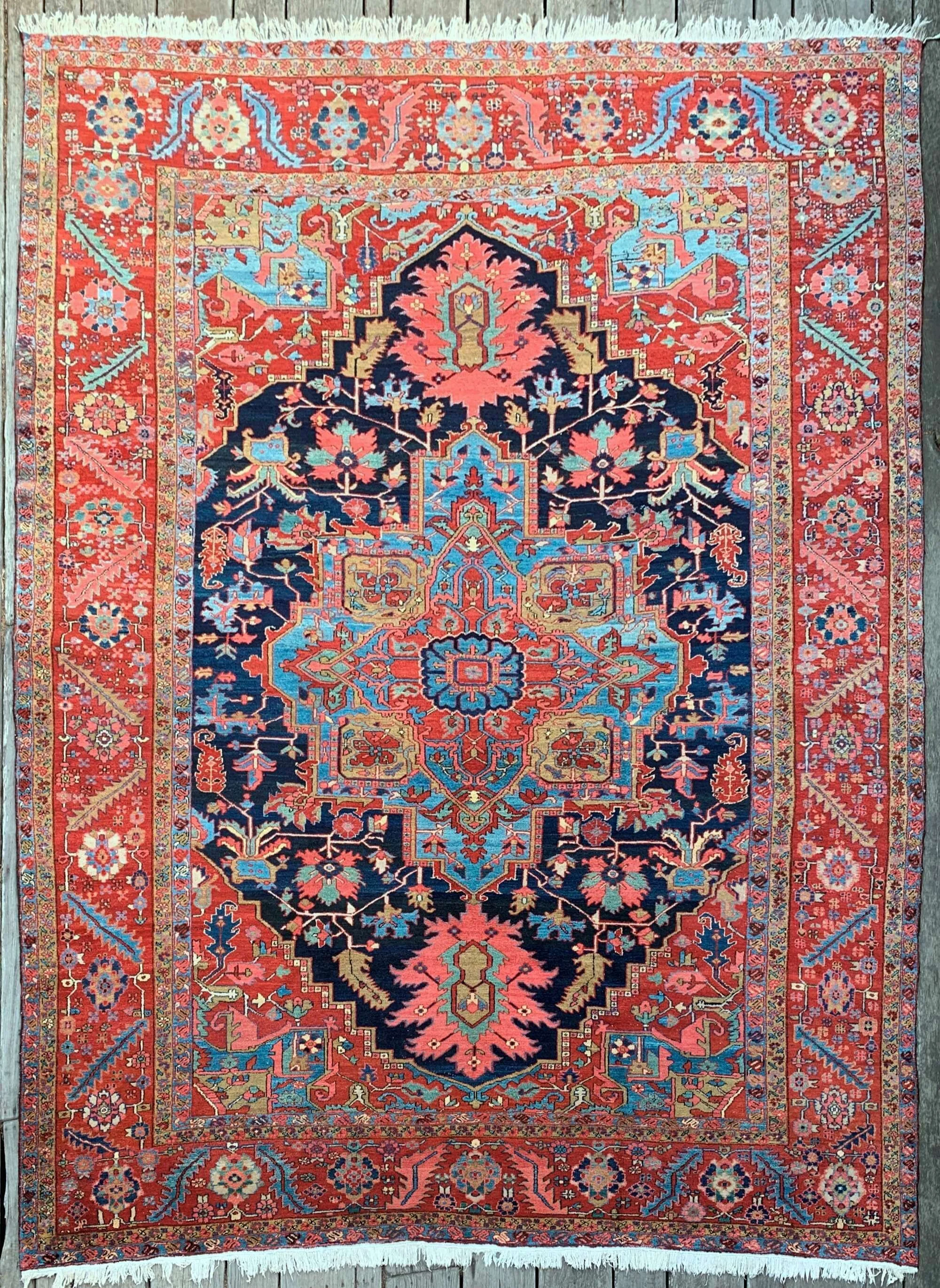 Large Antique Heriz Rug 11'4"x15'3"