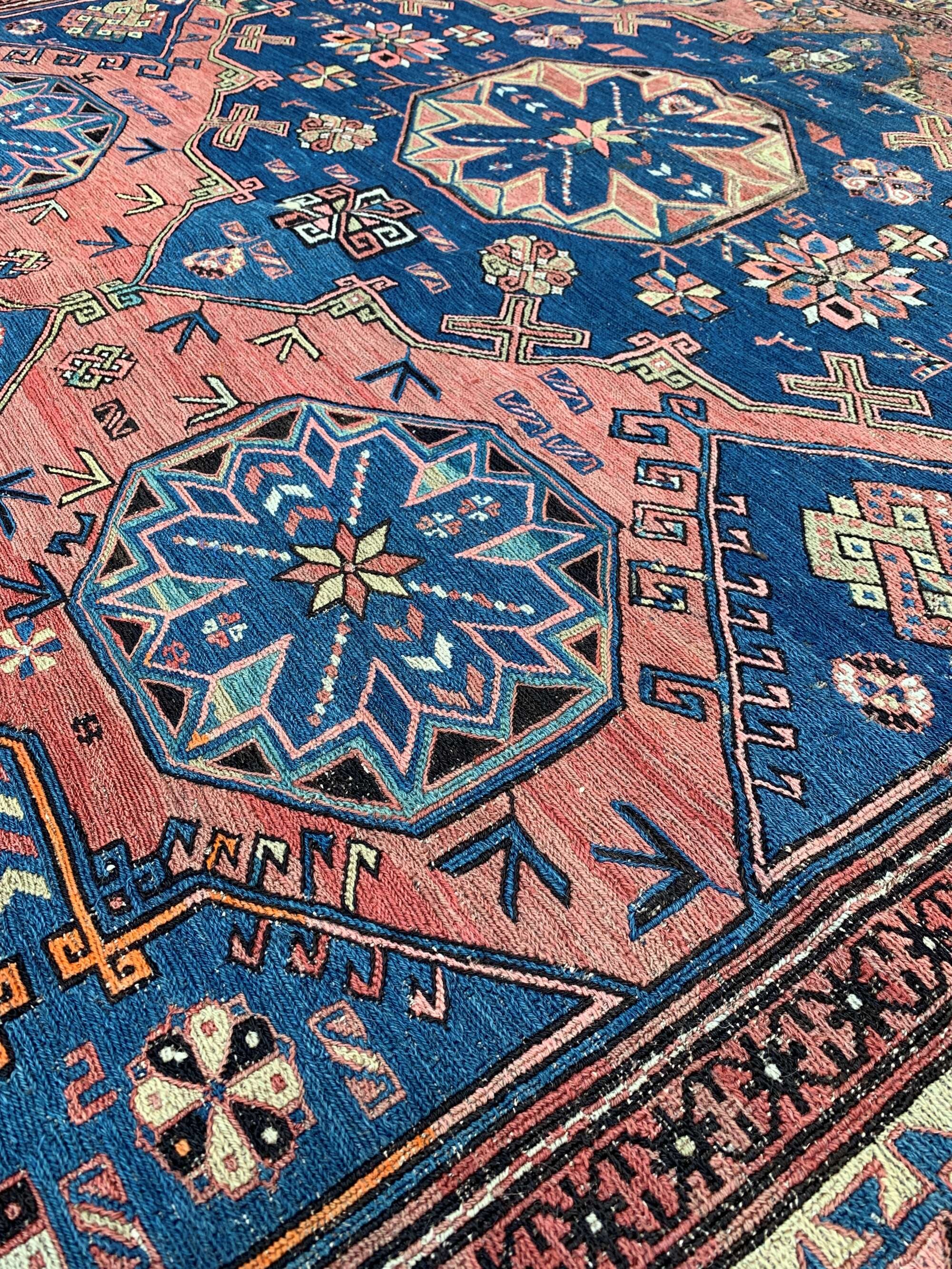 antique caucasian soumak rug