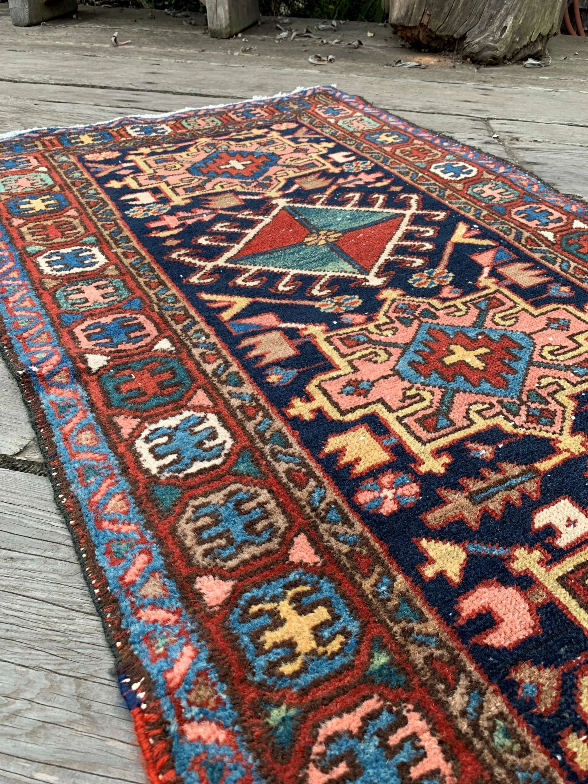 kitchen runner navy blue