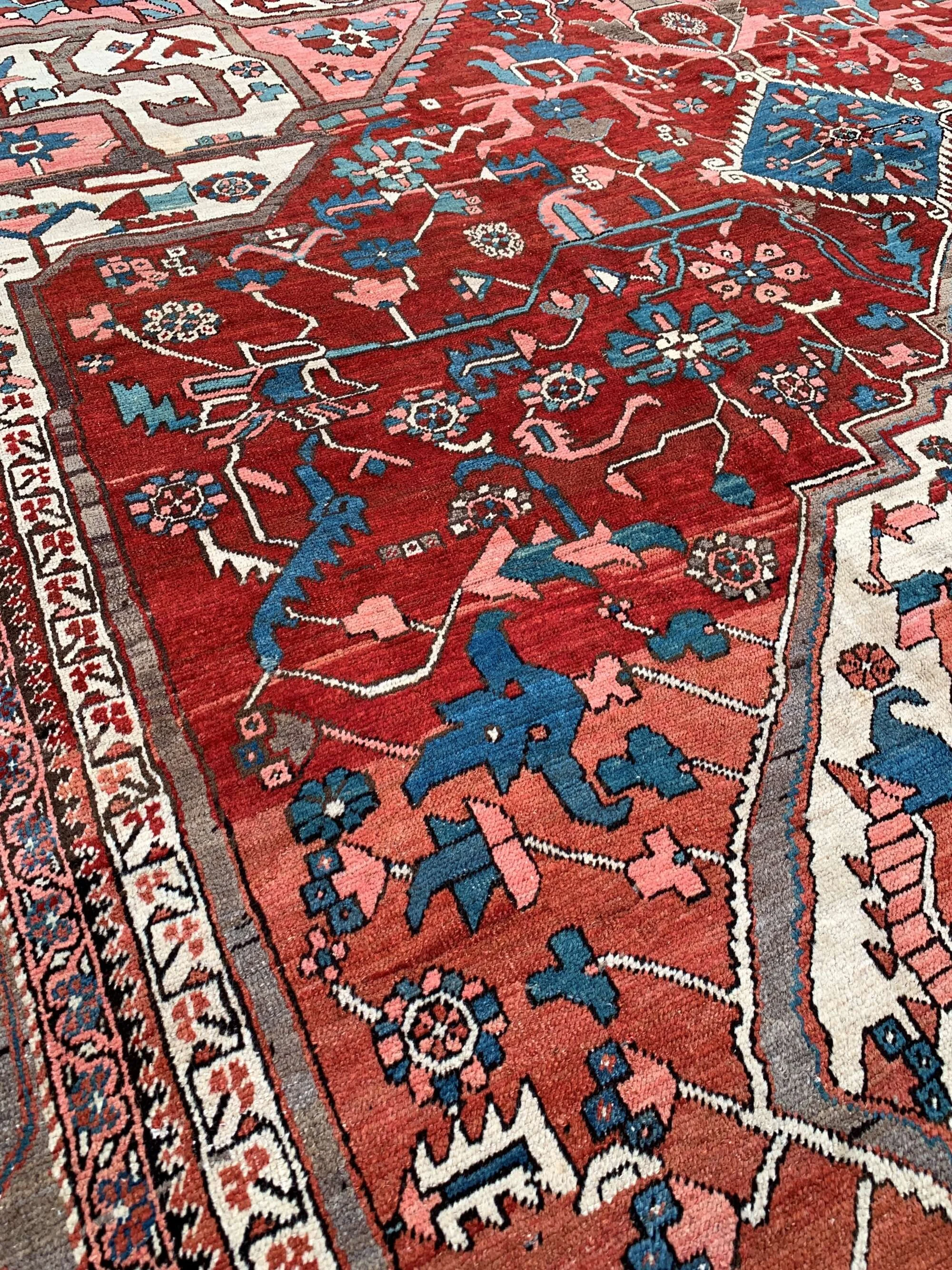 Steelman Rugs — Large Persian Heriz Serapi Rug 10'7"x15'3" Epic Masterpiece