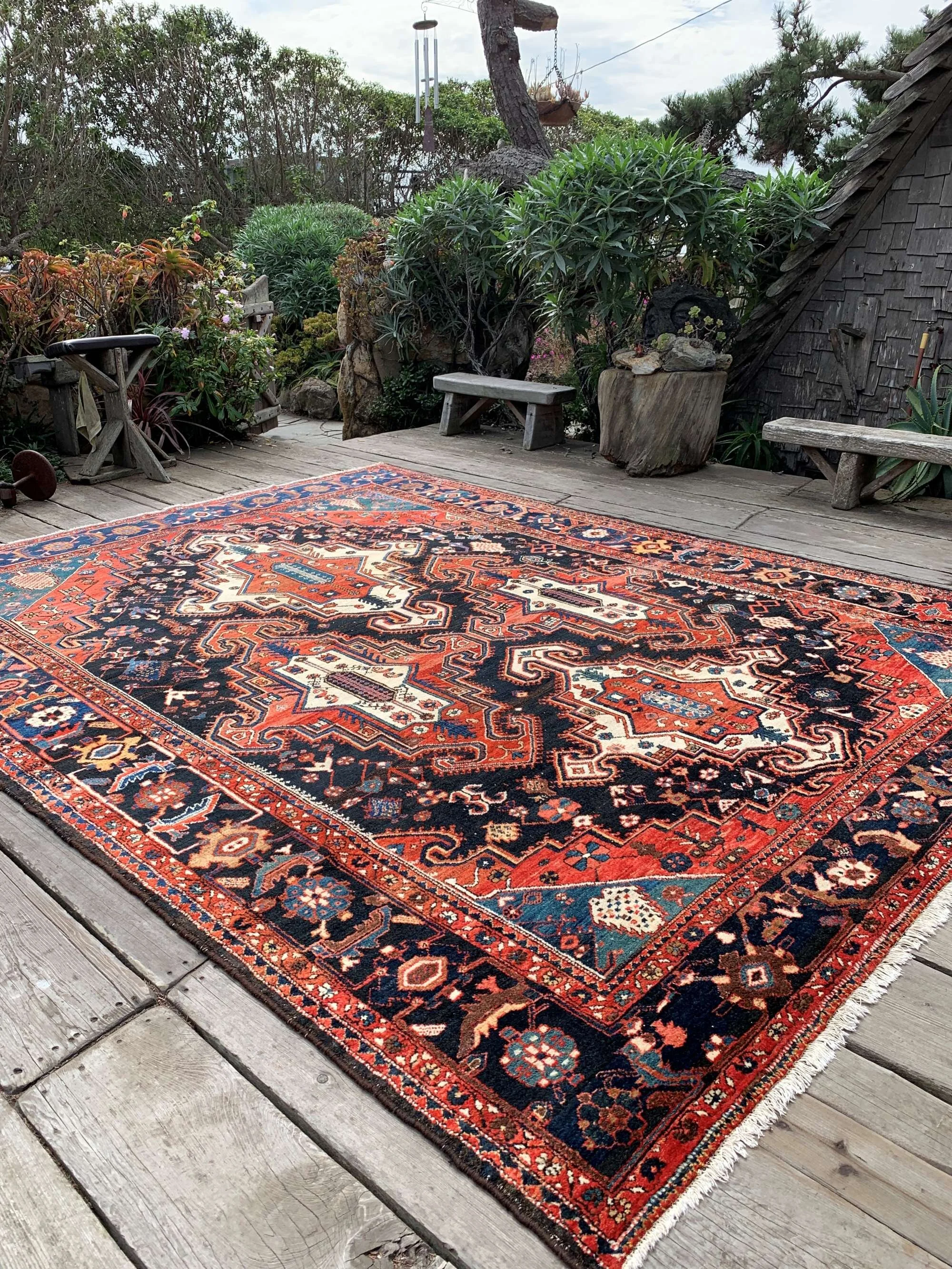 antique bakhtiari tribal rug