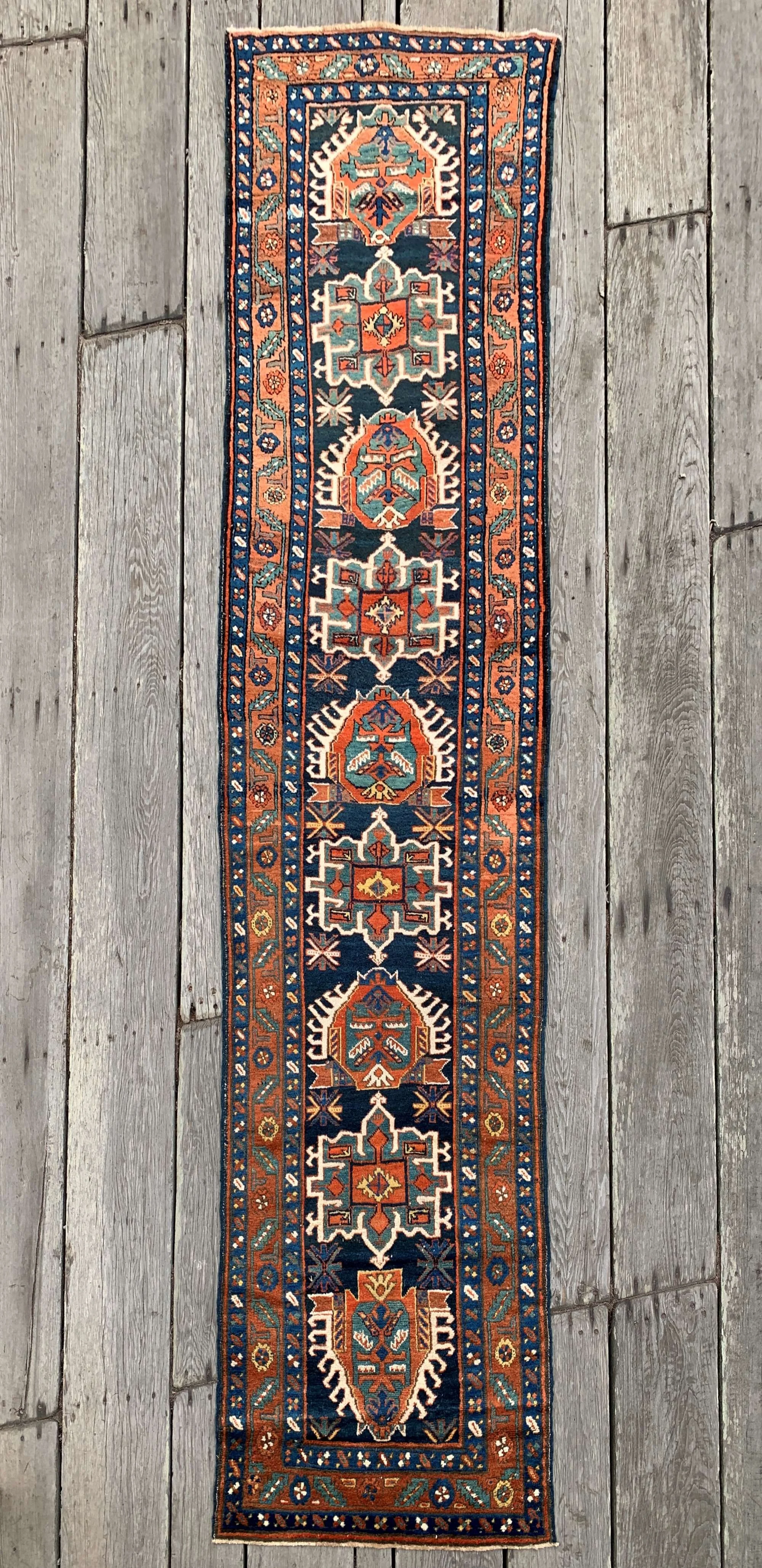 Antique Persian Karadagh Runner Rug 3’1”x13’3”