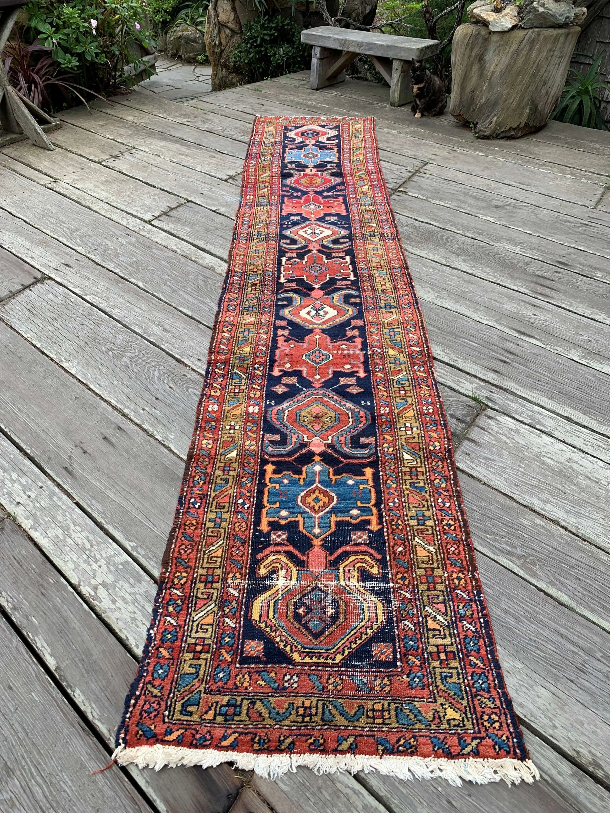 antique persian tribal runner