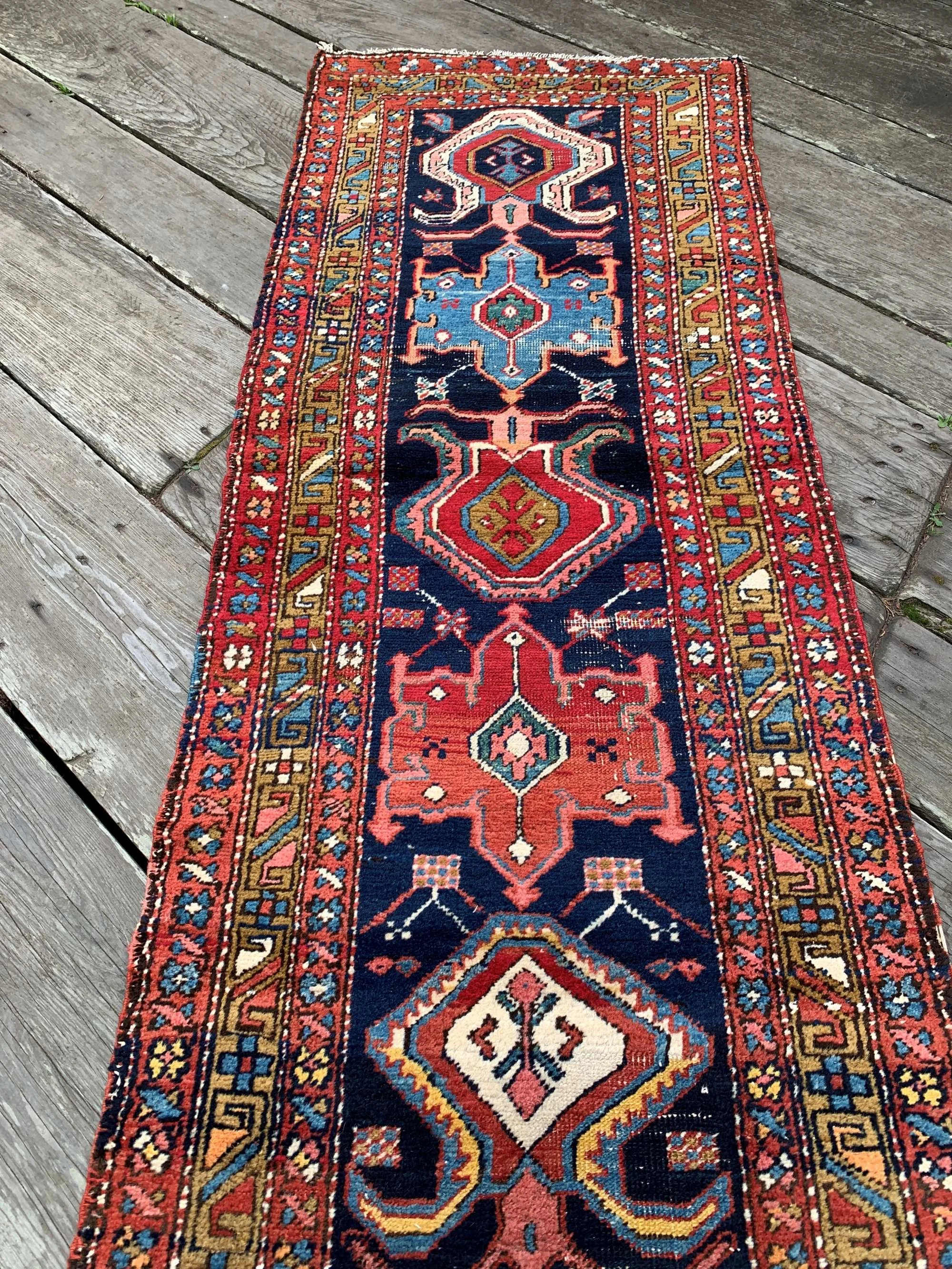 antique persian tribal hallway runner