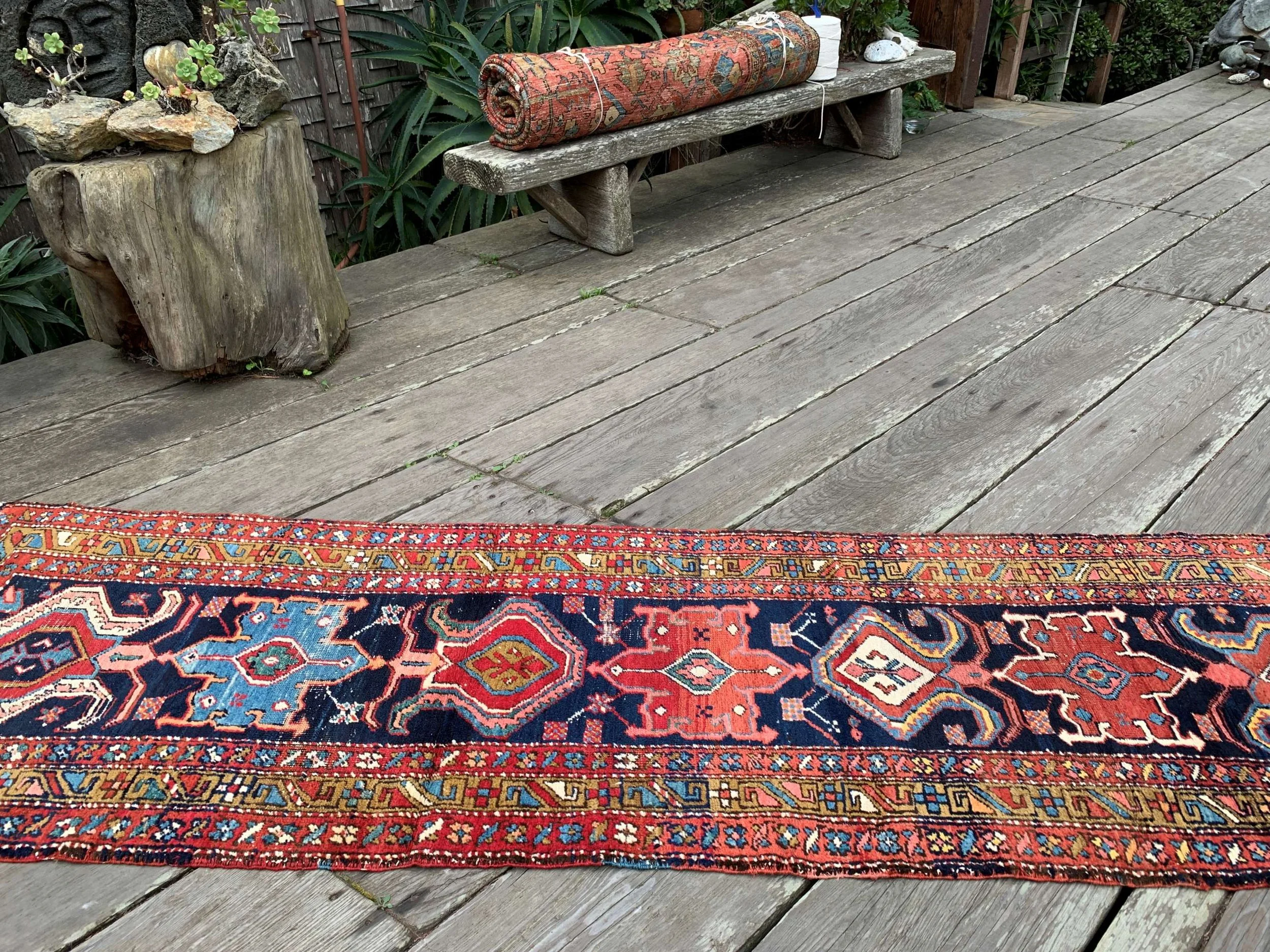 antique persian tribal kitchen runner