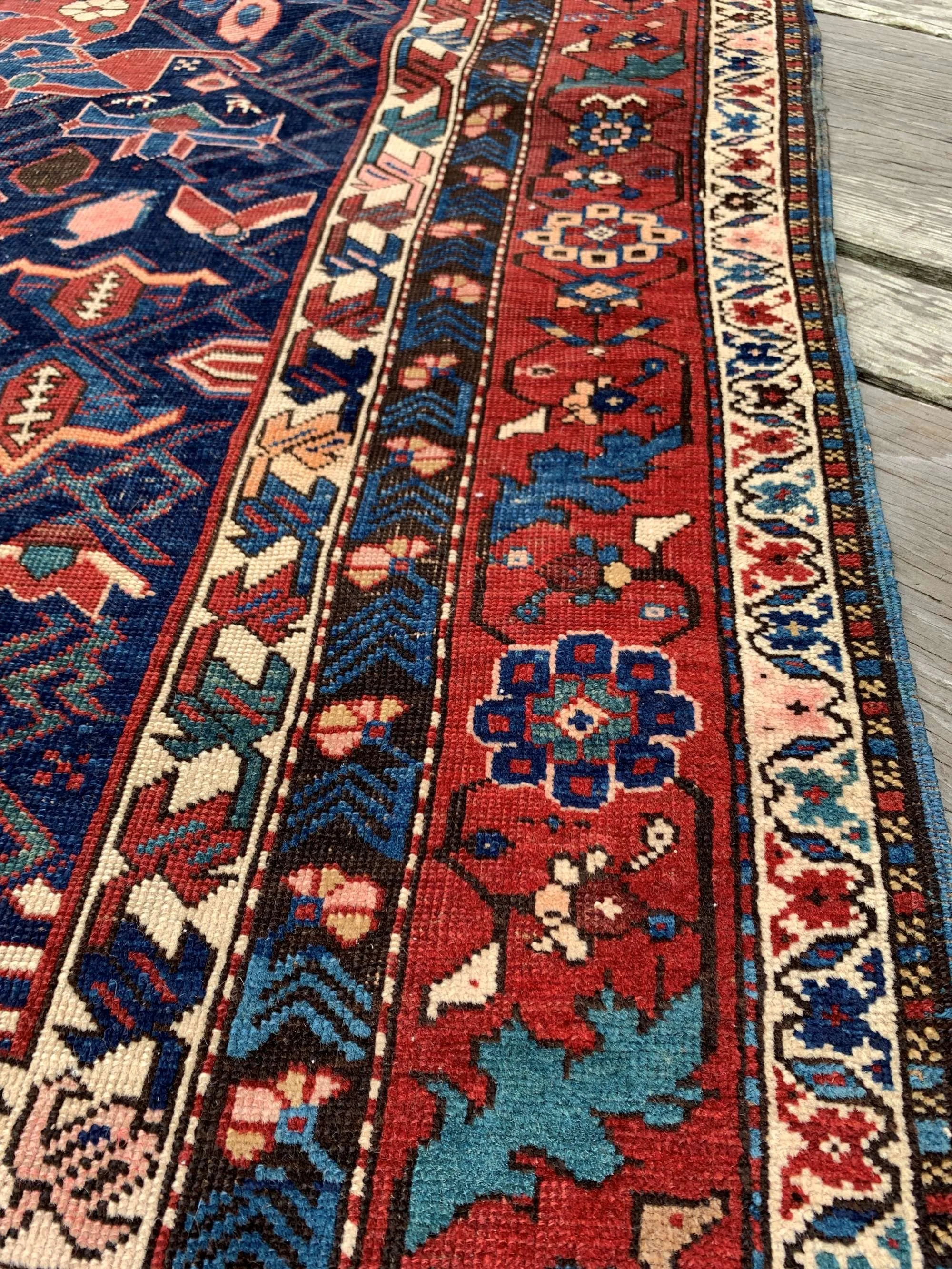 antique caucasian kuba seychour rug
