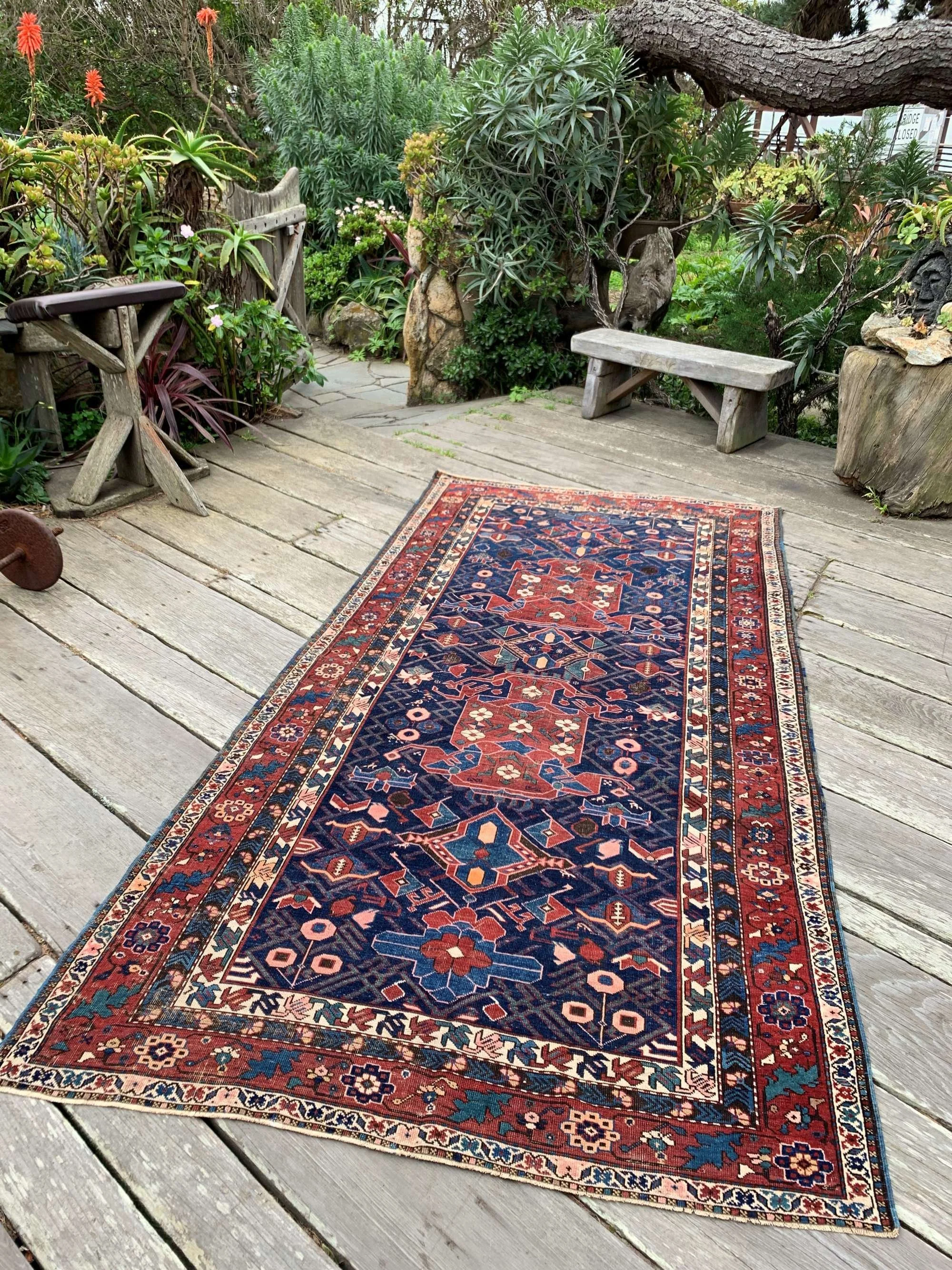 antique caucasian kuba seychour rug