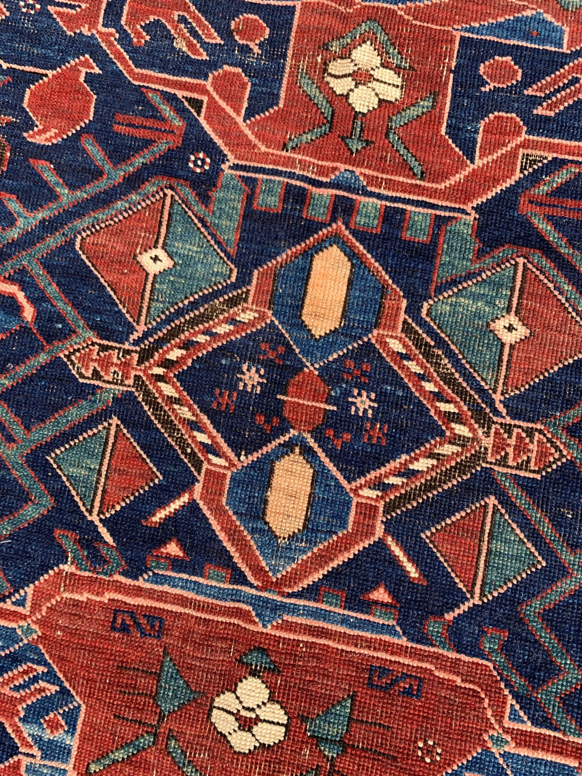 antique caucasian kuba seychour rug