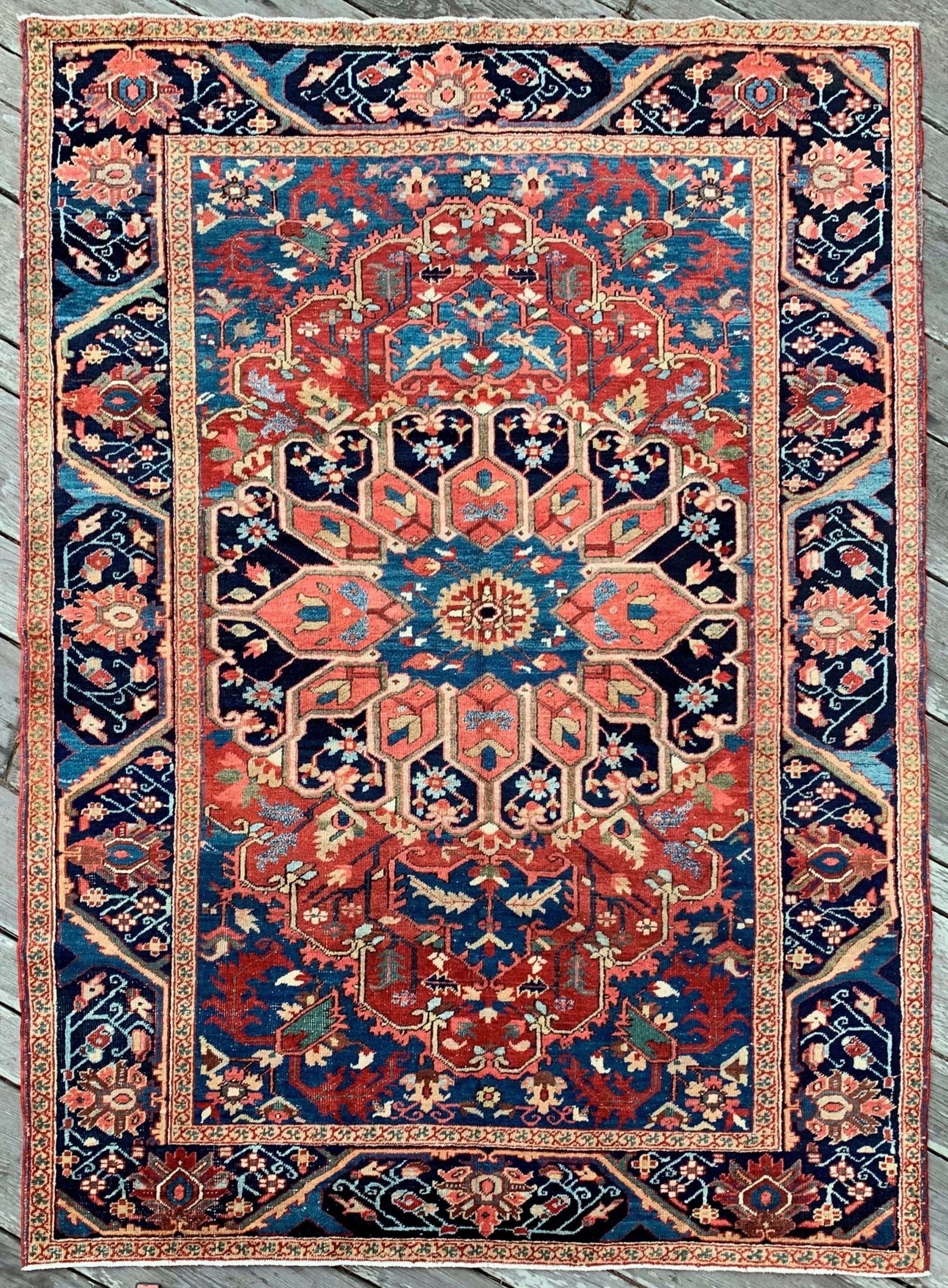 antique persian heriz serapi rug