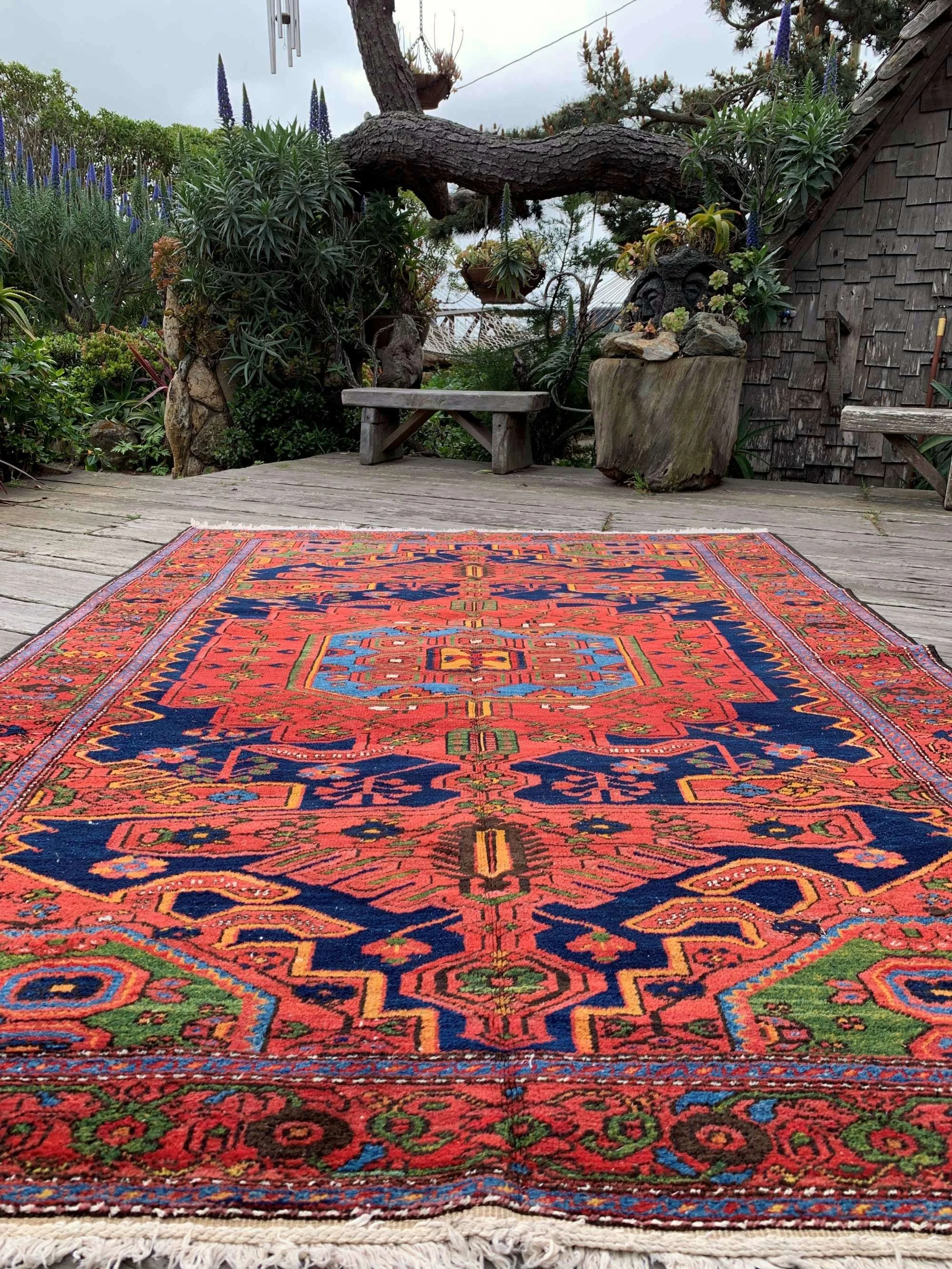 antique persian tribal rug 6x9