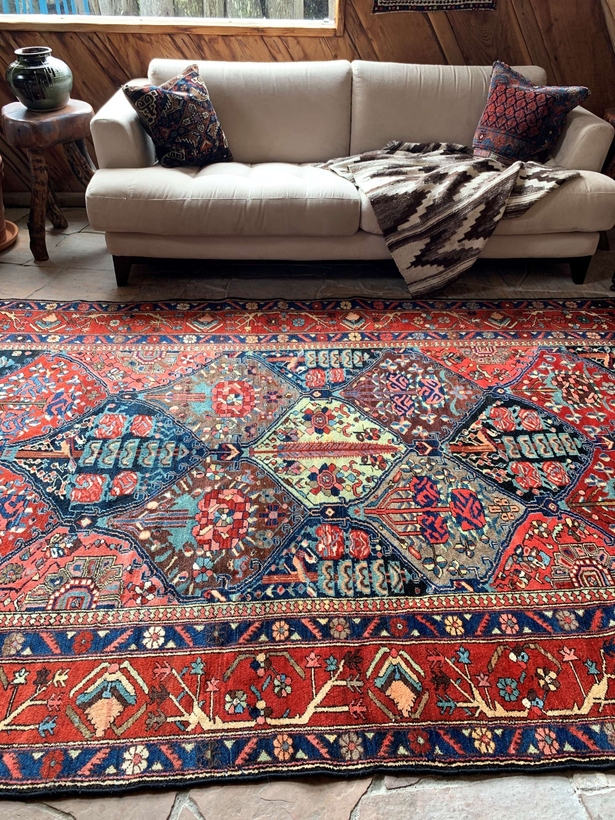 persian bakhtiari garden panel rug