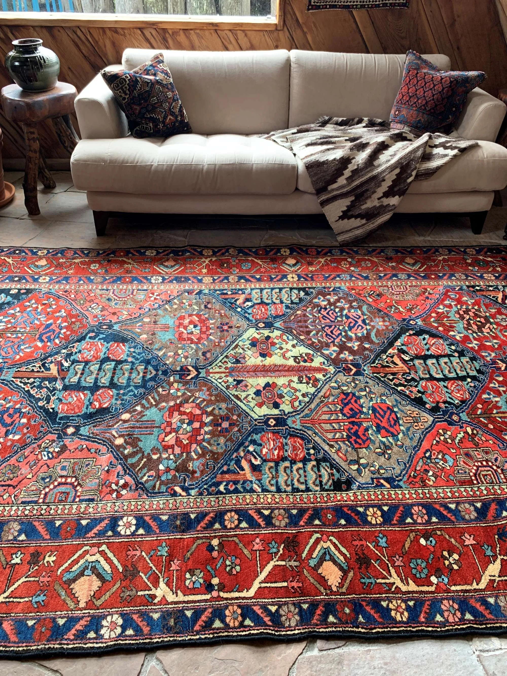 Steelman Rugs — Vintage Persian Bakhtiari Tribal Rug 6'7