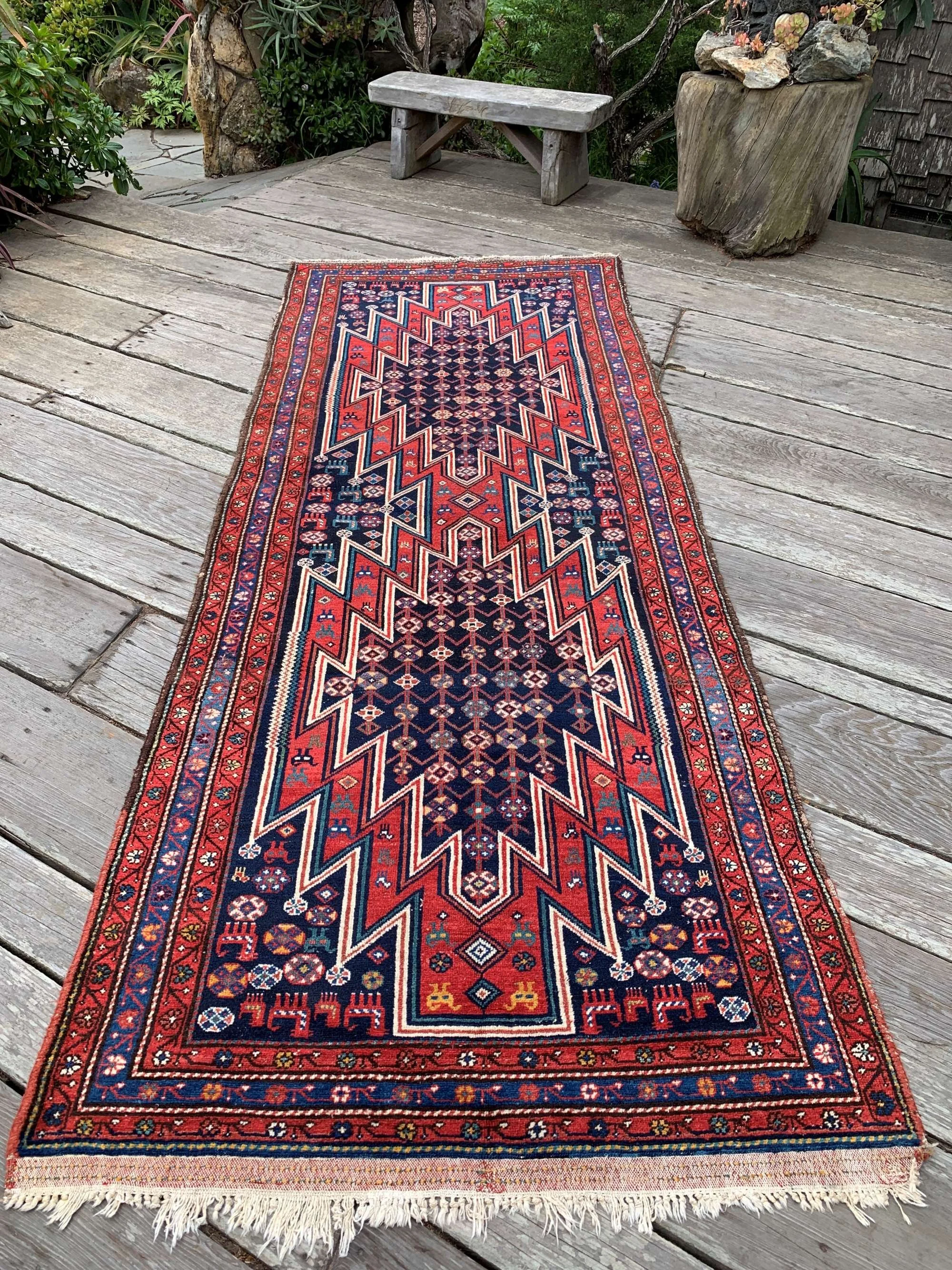 Steelman Rugs — Vintage Persian Tribal Runner Rug 4'2