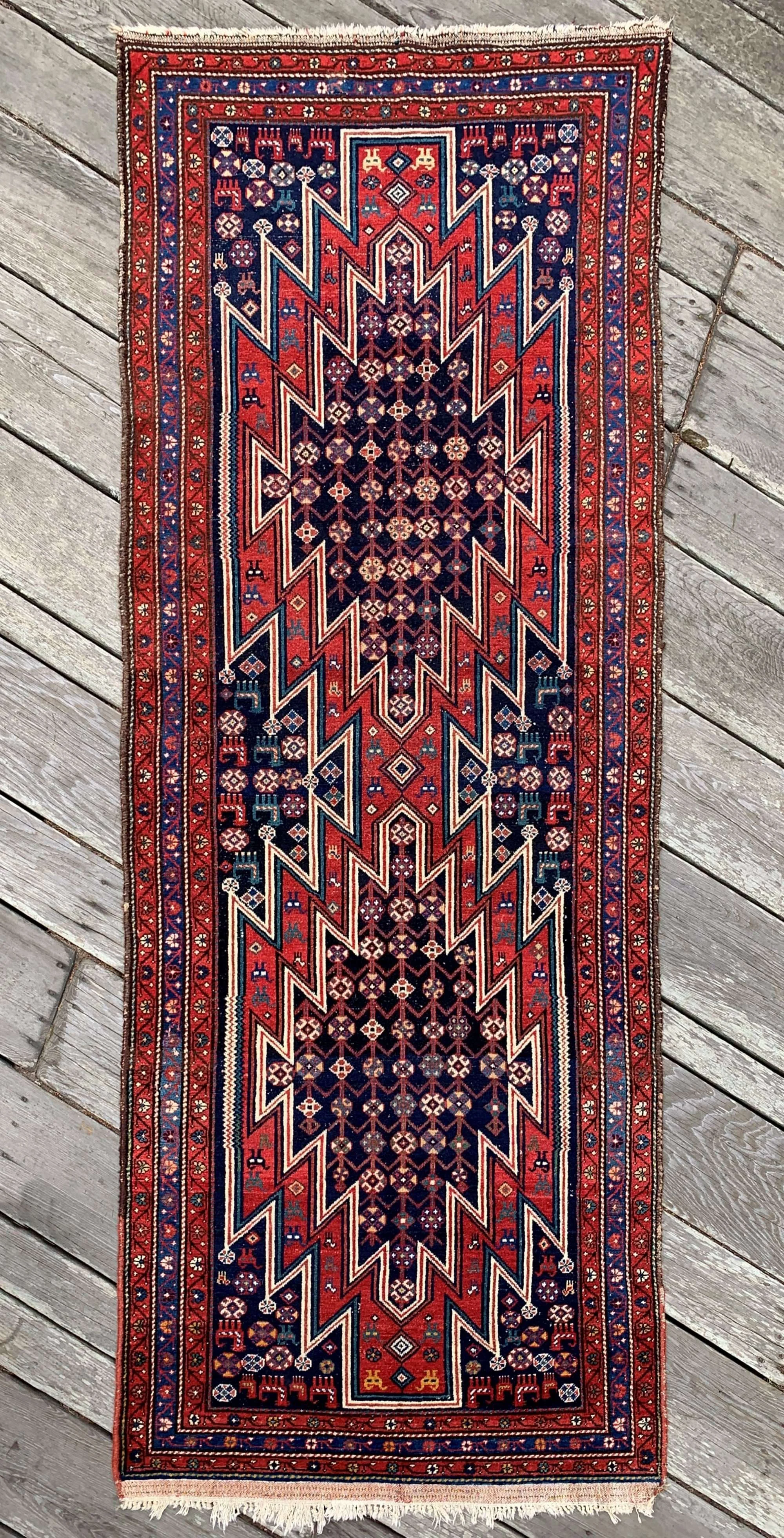 vintage persian tribal runner rug mazlaghan
