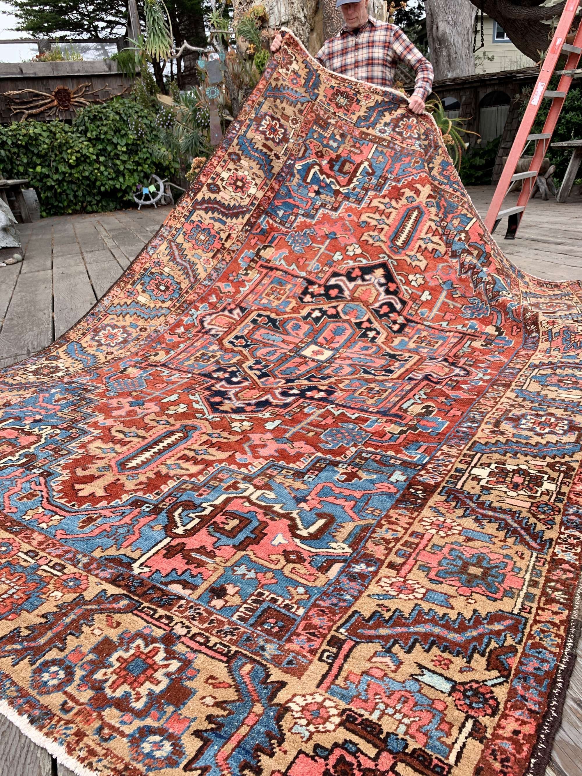Antique Bakshaish Rug Decorates New York Industrial Loft