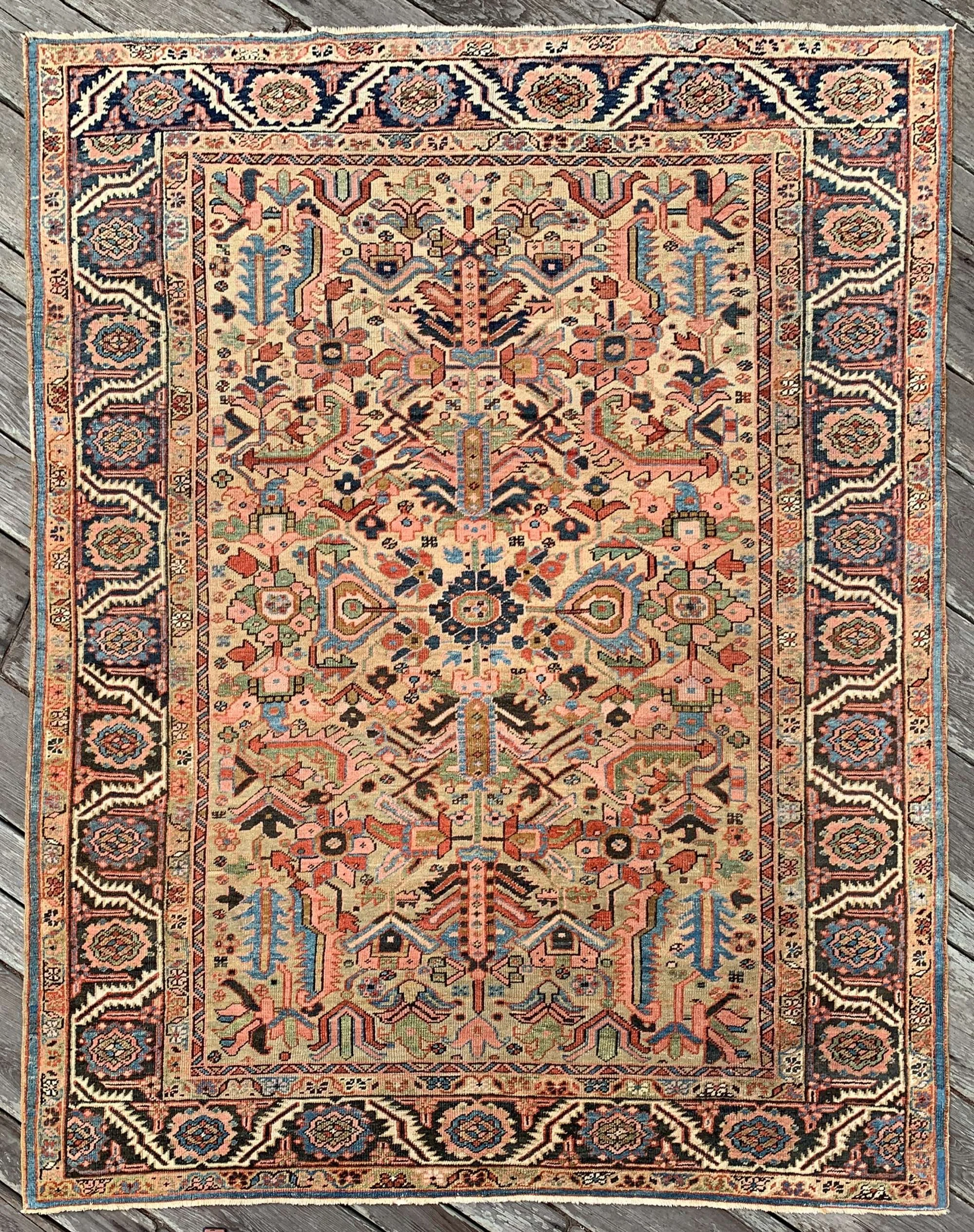 antique persian heriz rug 8x10