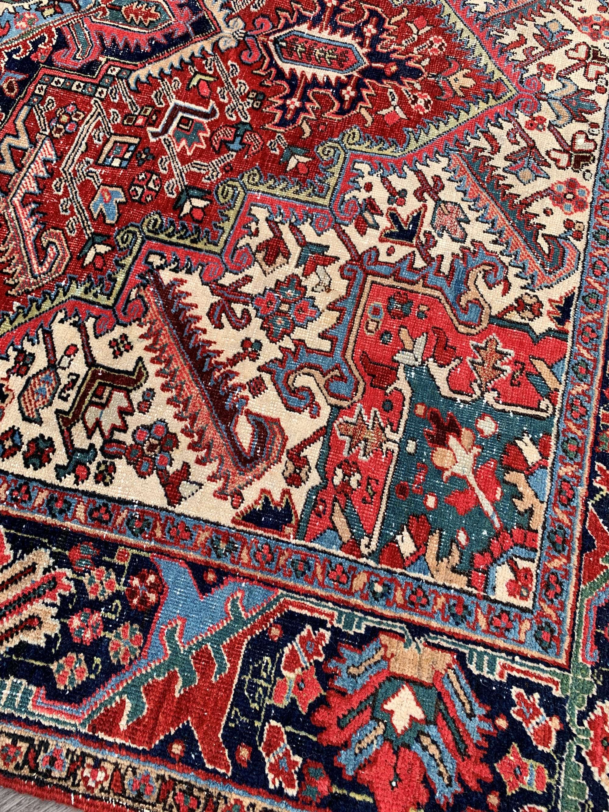 Steelman Rugs — Vintage Persian Heriz Rug 7'9"x11' Superb Colors!