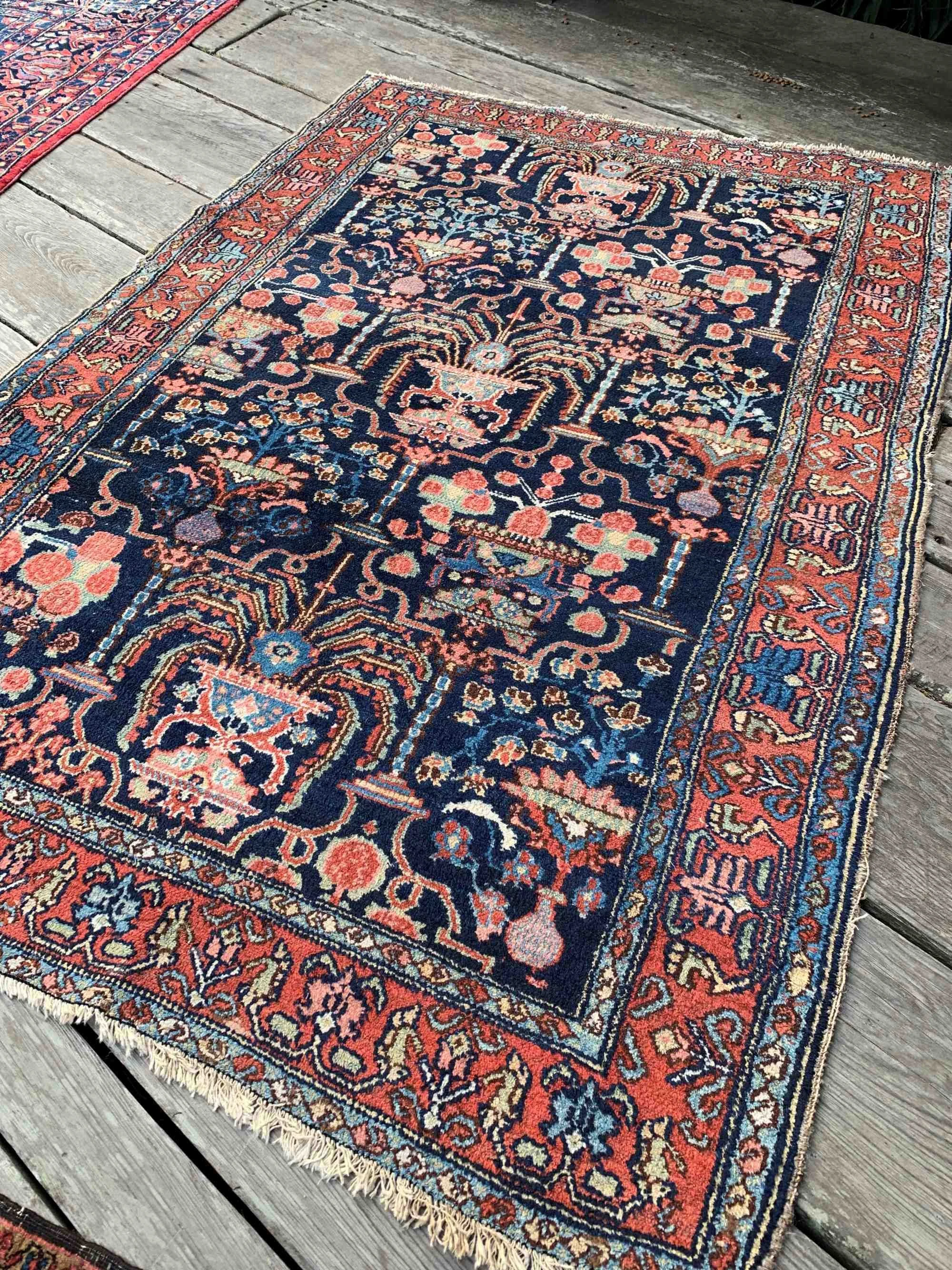 antique persian area rugs blue