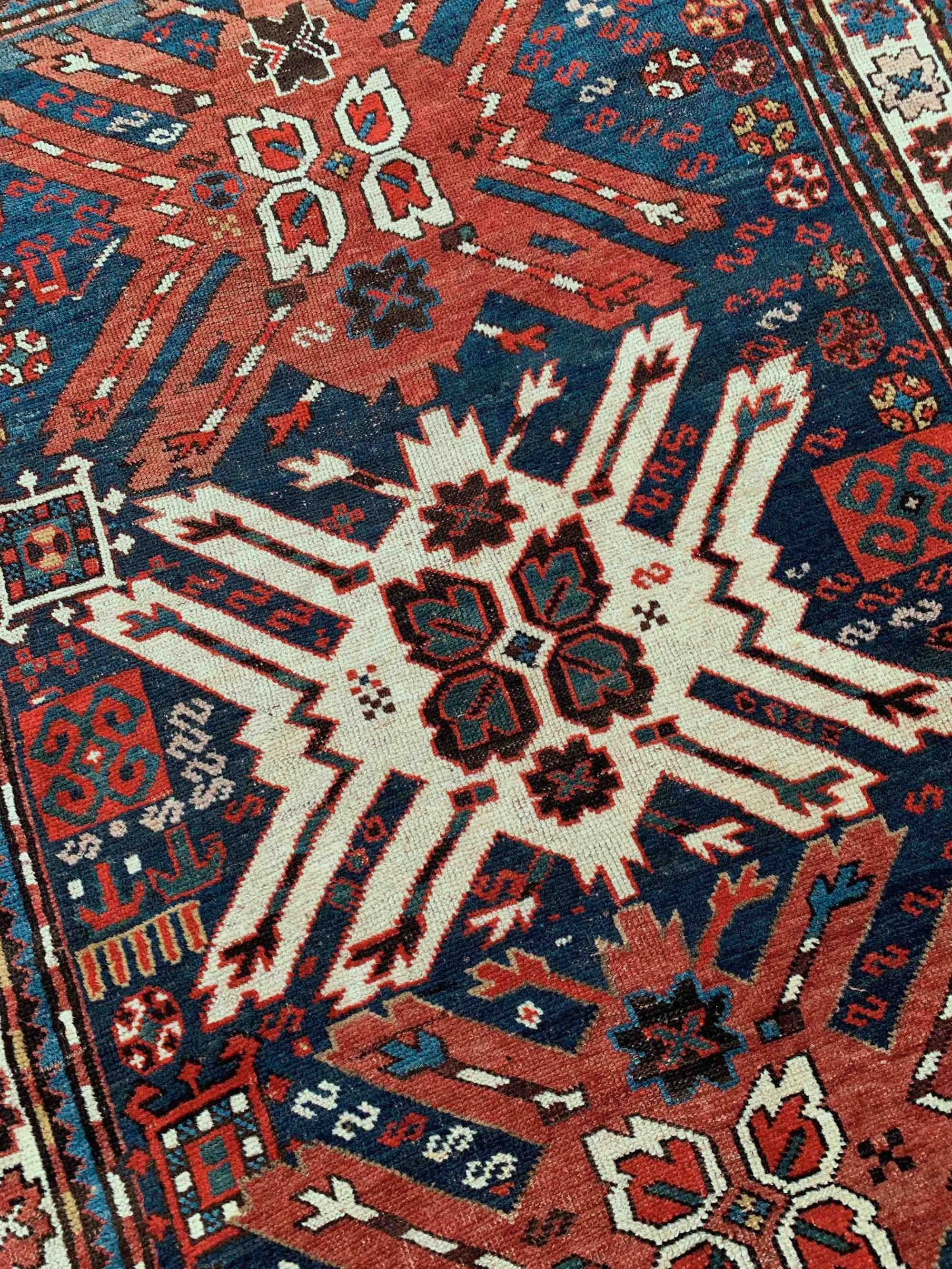 antique eagle kazak rug