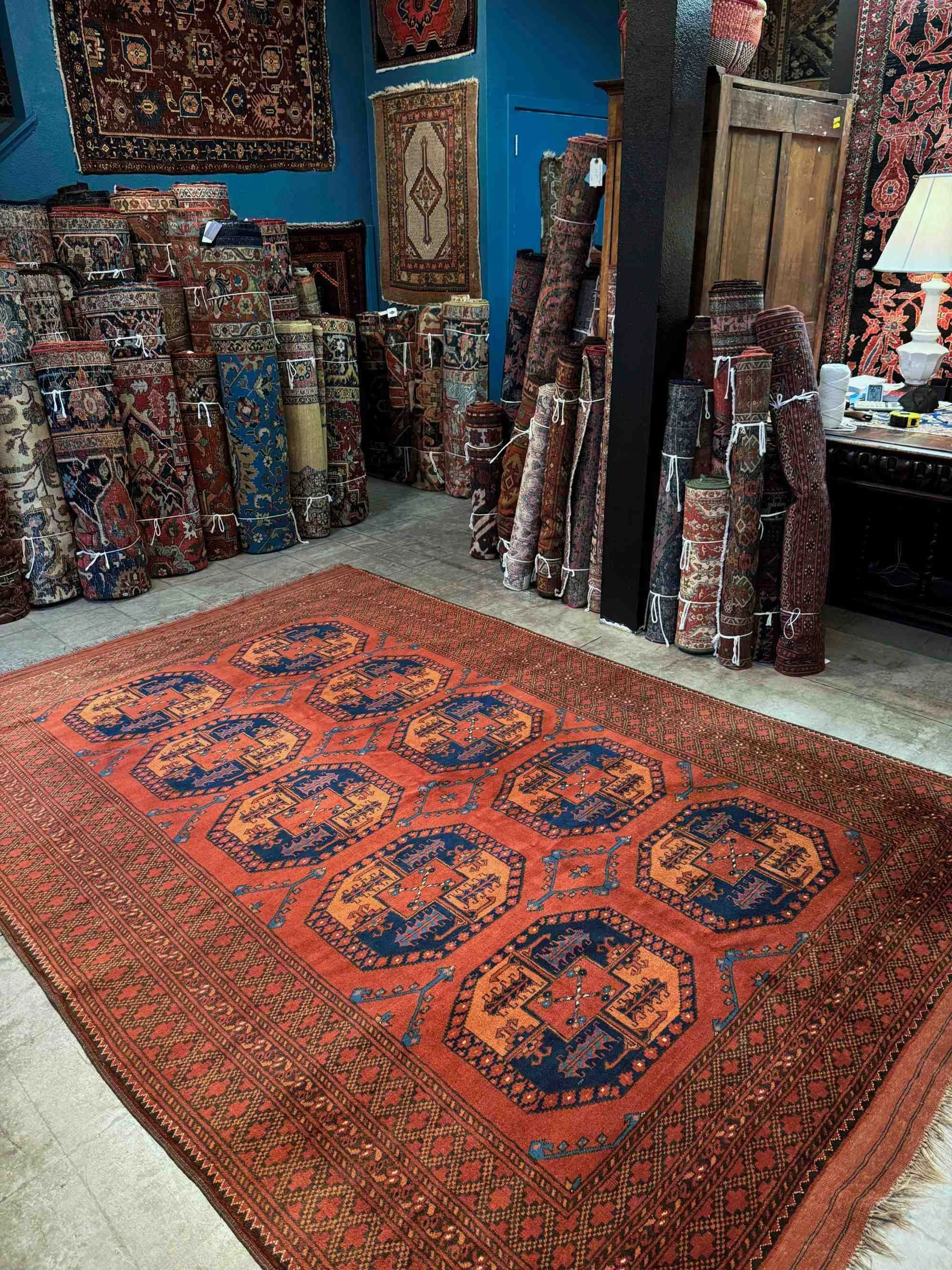Steelman Rugs — Vintage Afghan Ersari Rug 7'0