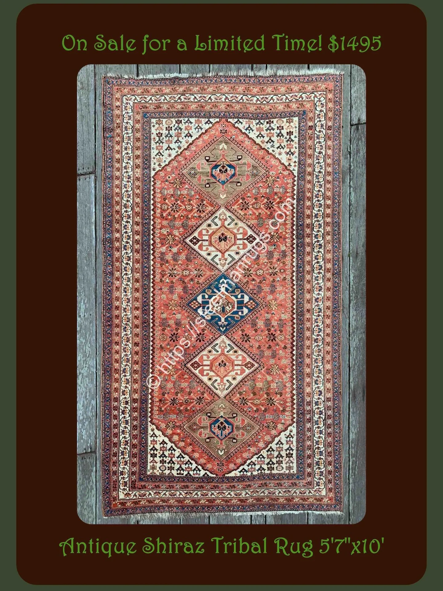It&rsquo;s that time of year when we begin to clear some inventory to make way for fresh stock.
Great deals, hopefully once a day, from now through the end of the year. This stunning Chinese rug is listed on our website in the large rugs section. Lin