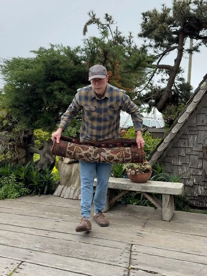 Find solace in natural beauty. What an amazing antique runner with tree of life motifs and peacocks. Gorgeous naturally dyed colors with a nomadic wool on wool weave. Size is 3&rsquo;2&rdquo;x12&rsquo;9&rdquo;. Available.