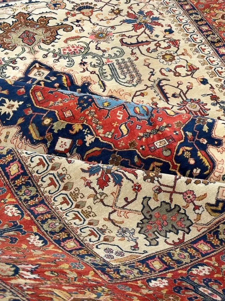 The design of any room begins on the floor. Old handmade rugs that were produced with inspiration and imagination are the foundation to a rich textured life at home. This 10x13 Tabriz from the 1940s is a perfect example with its eclectic rendering of